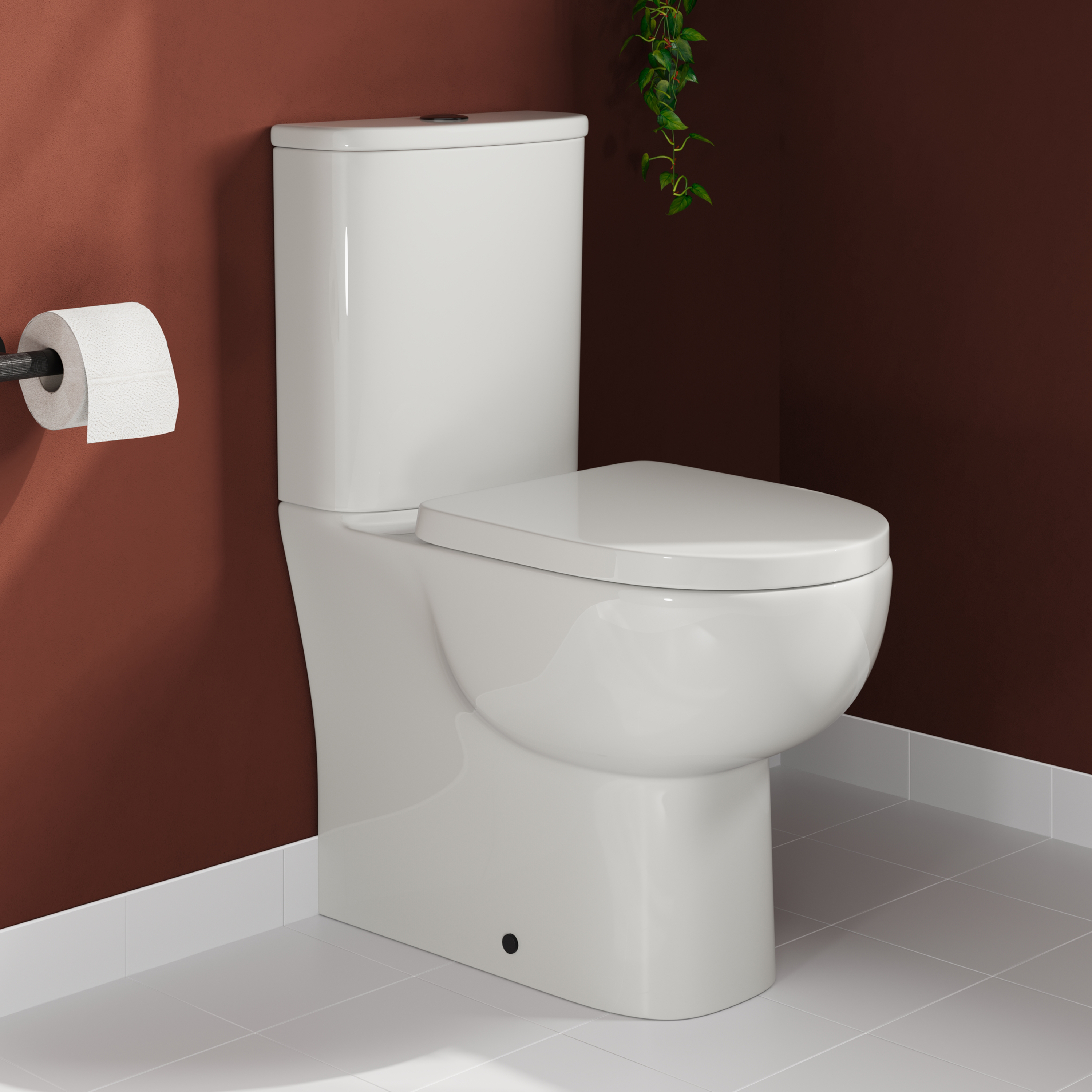 Harbour Serenity Rimless Fully Back to Wall Comfort Height Toilet with Cistern & Soft Close Seat