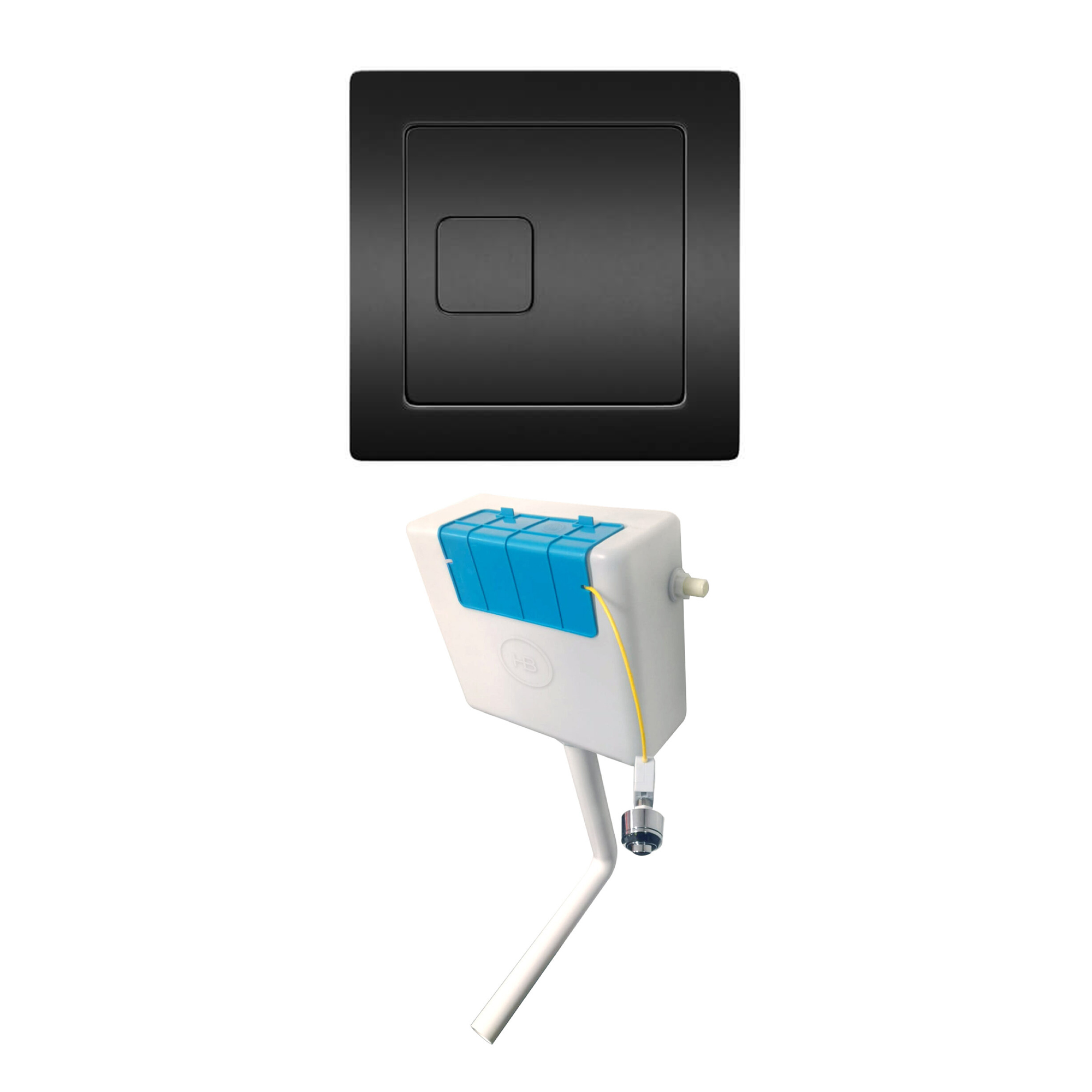 Drench Dual Flush Concealed Cistern with Square Dual Flush Button