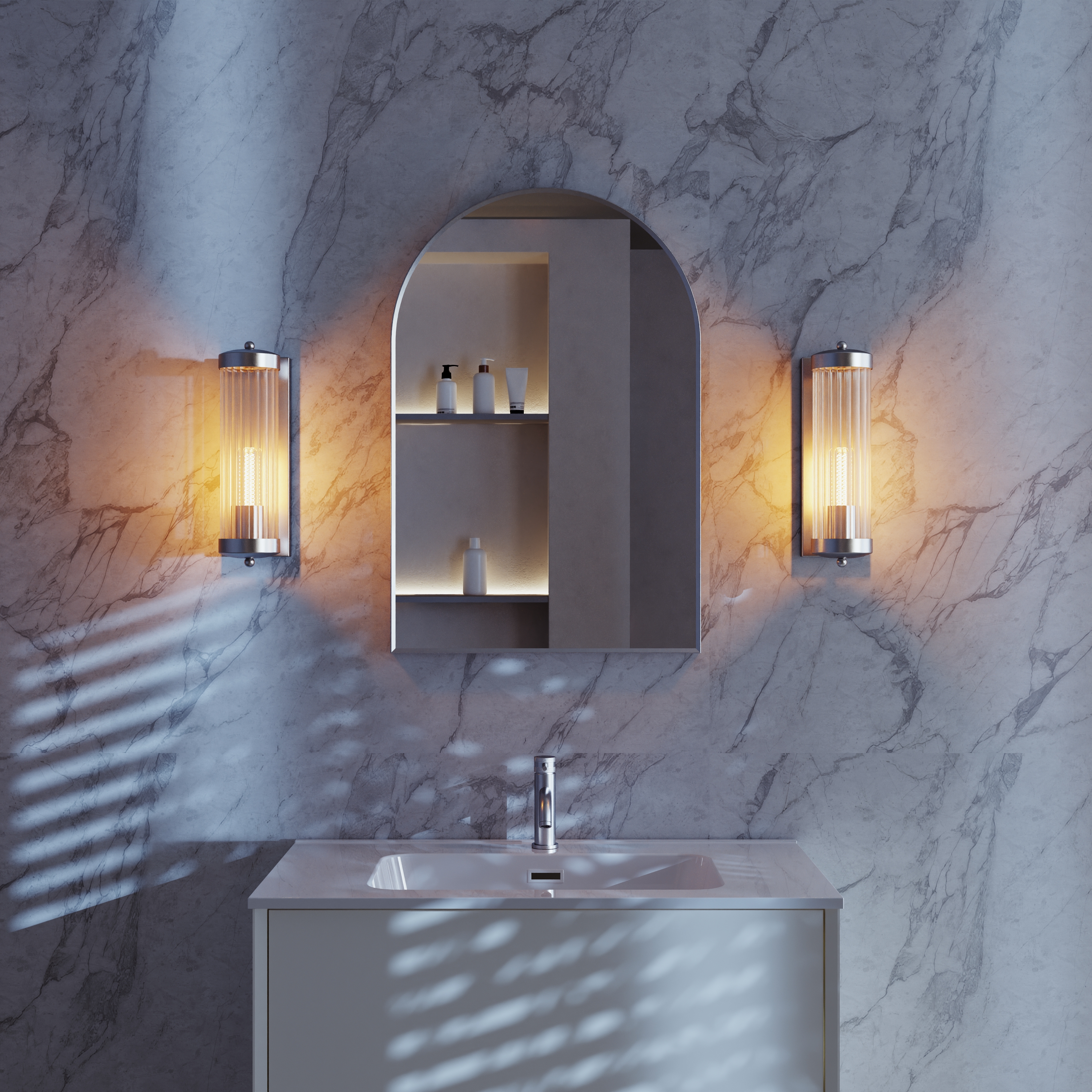 Butler & Rose Fluted Lantern Wall Light