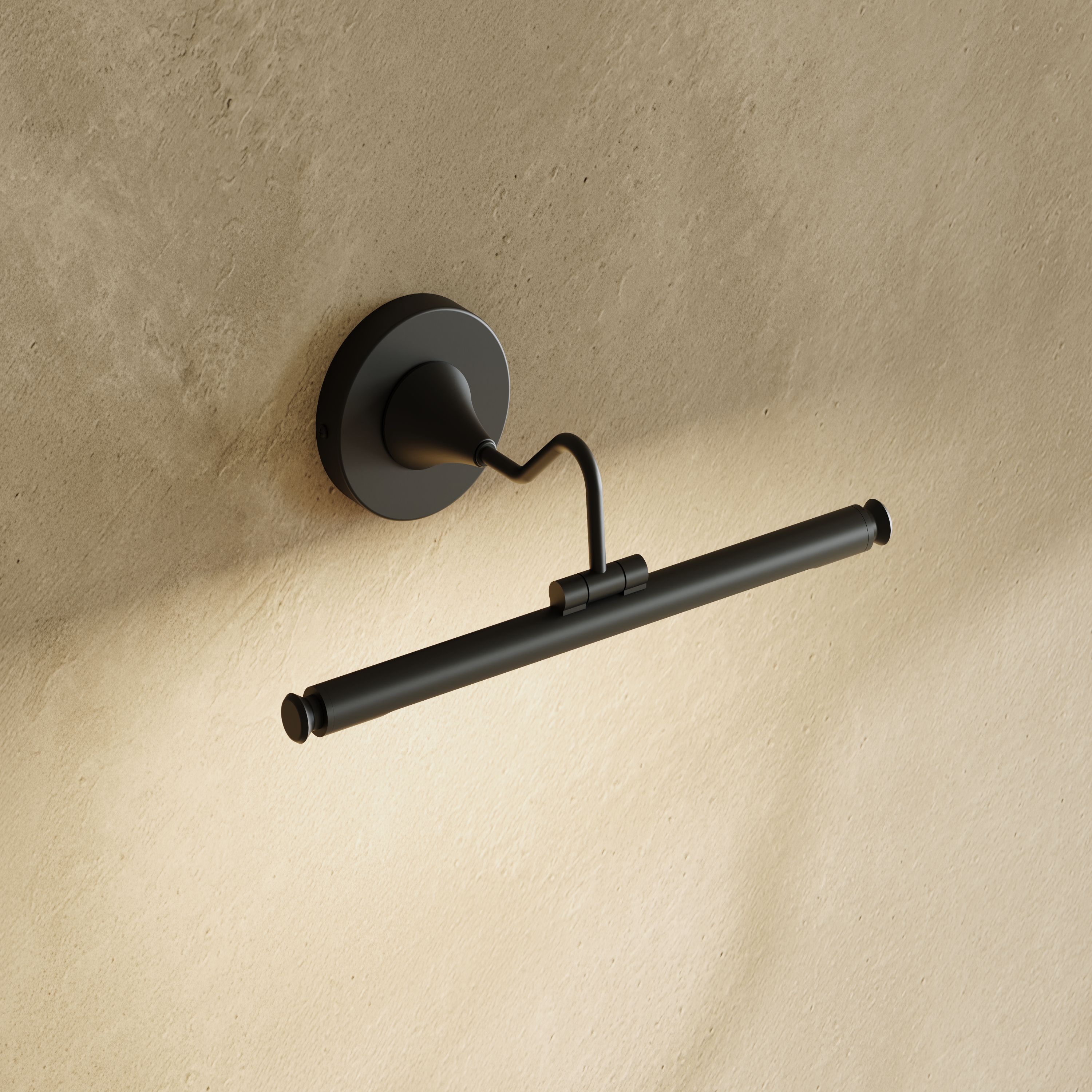 Finn Matt Black Framed Mirror with Picture Wall Light