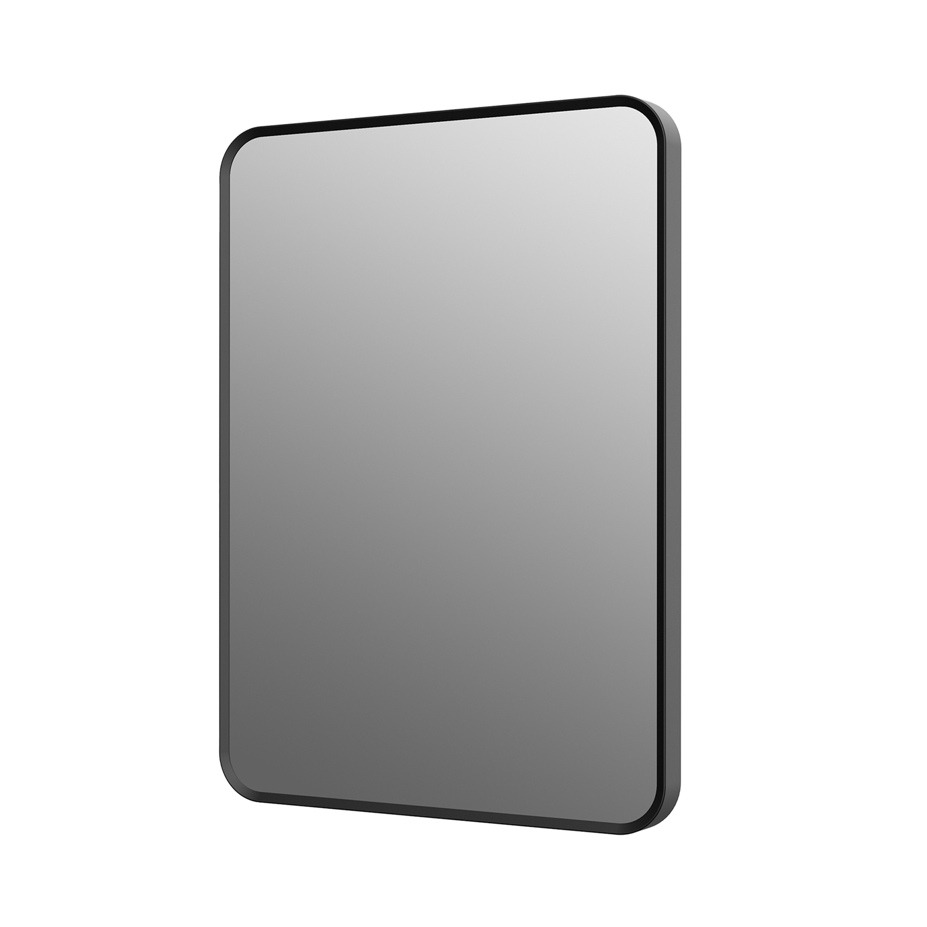 Finn Matt Black Framed Mirror with Picture Wall Light