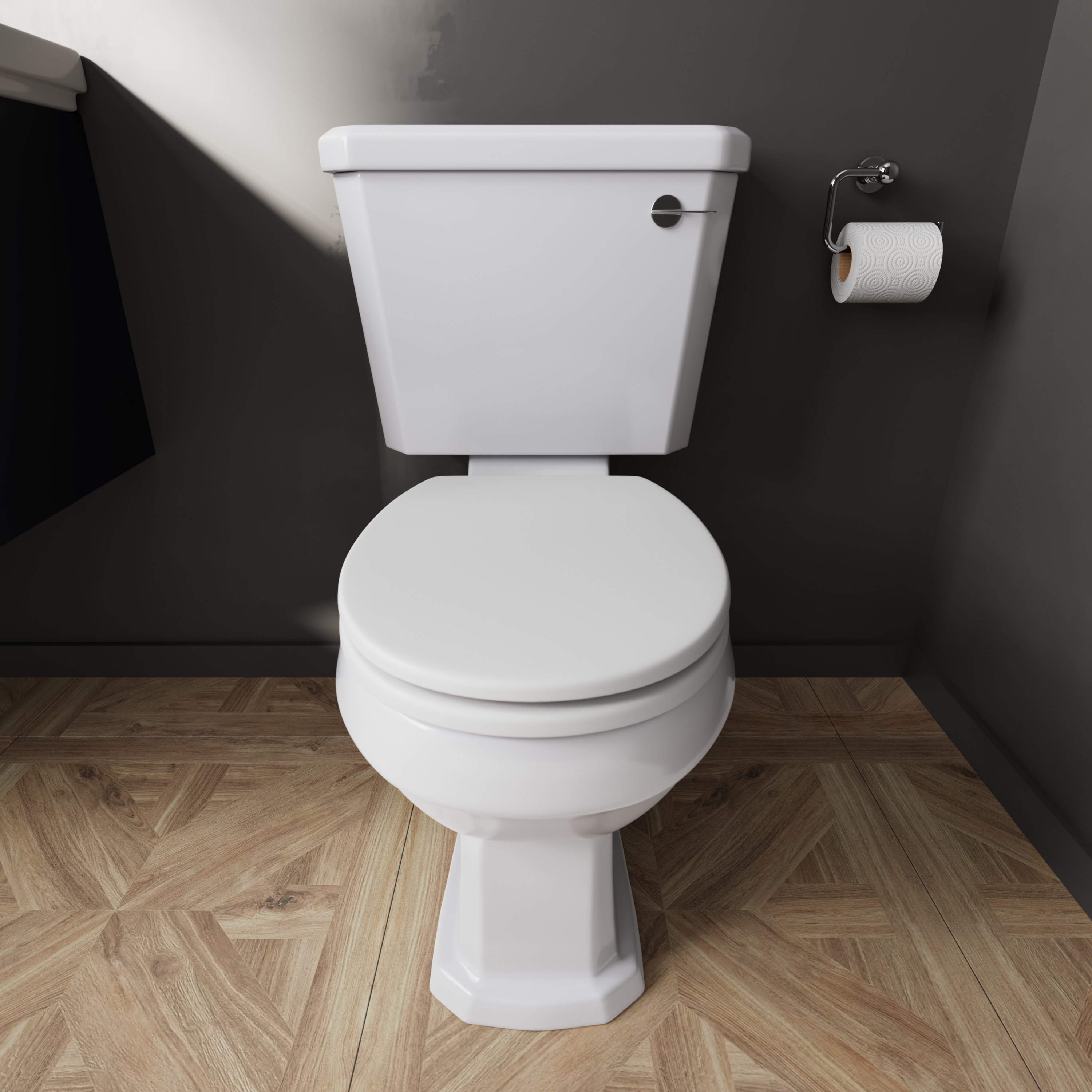 Butler & Rose Ophelia Traditional Close Coupled Toilet (Excluding Seat)