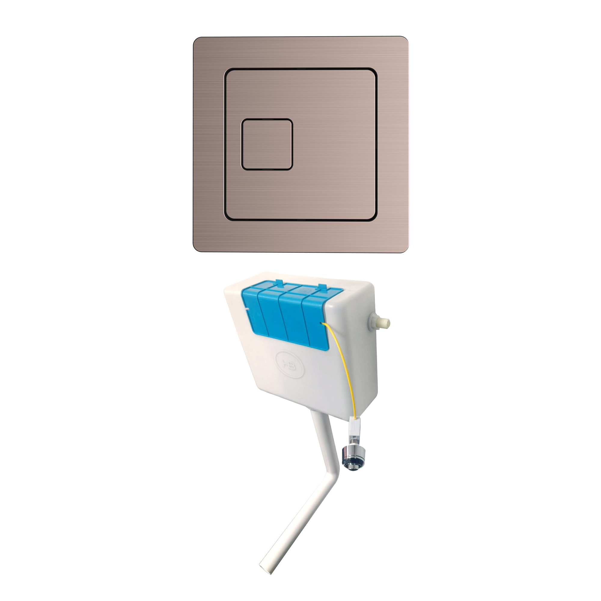 Drench Dual Flush Concealed Cistern with Square Dual Flush Button