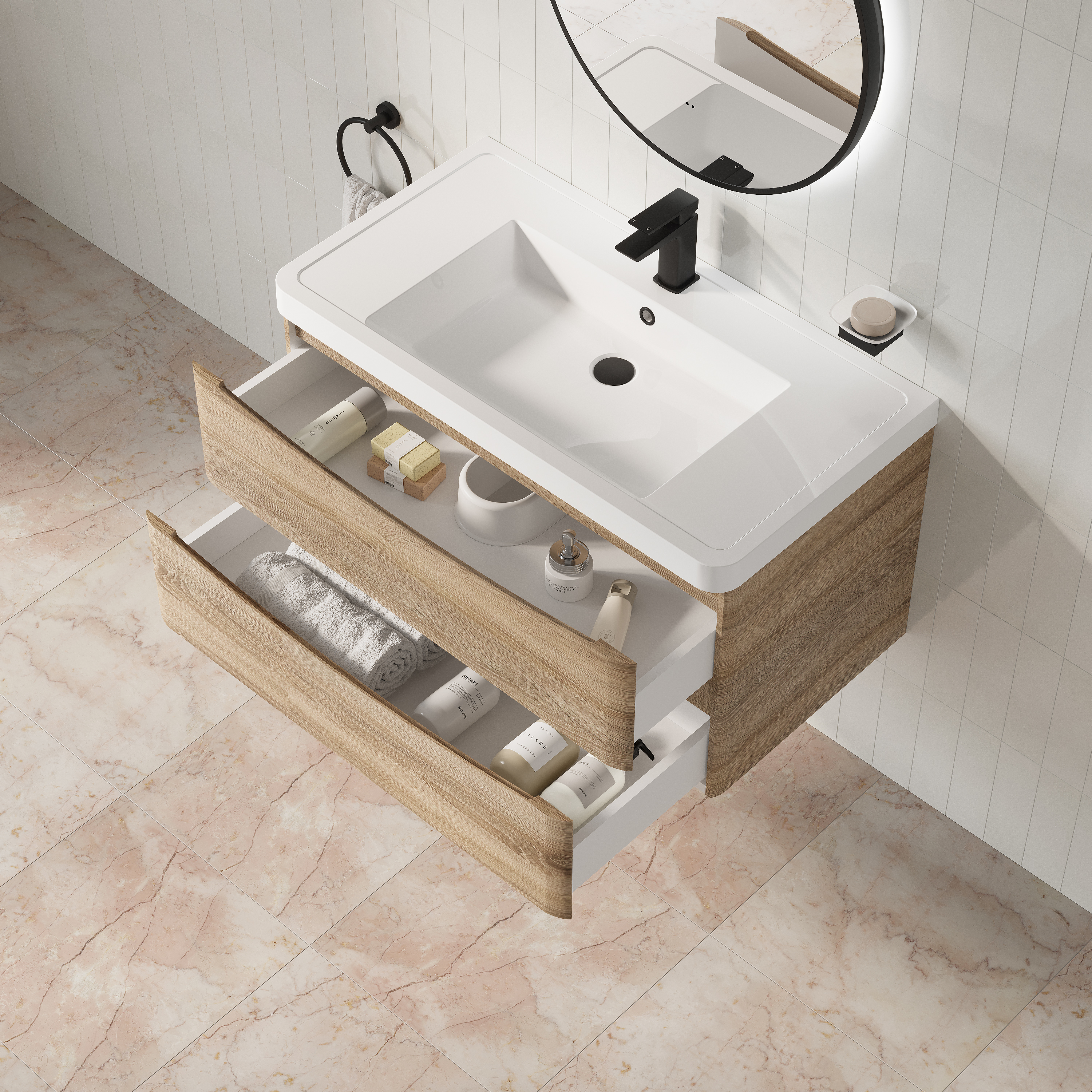 Harbour Origin 900mm Wall Mounted Vanity Unit & Basin
