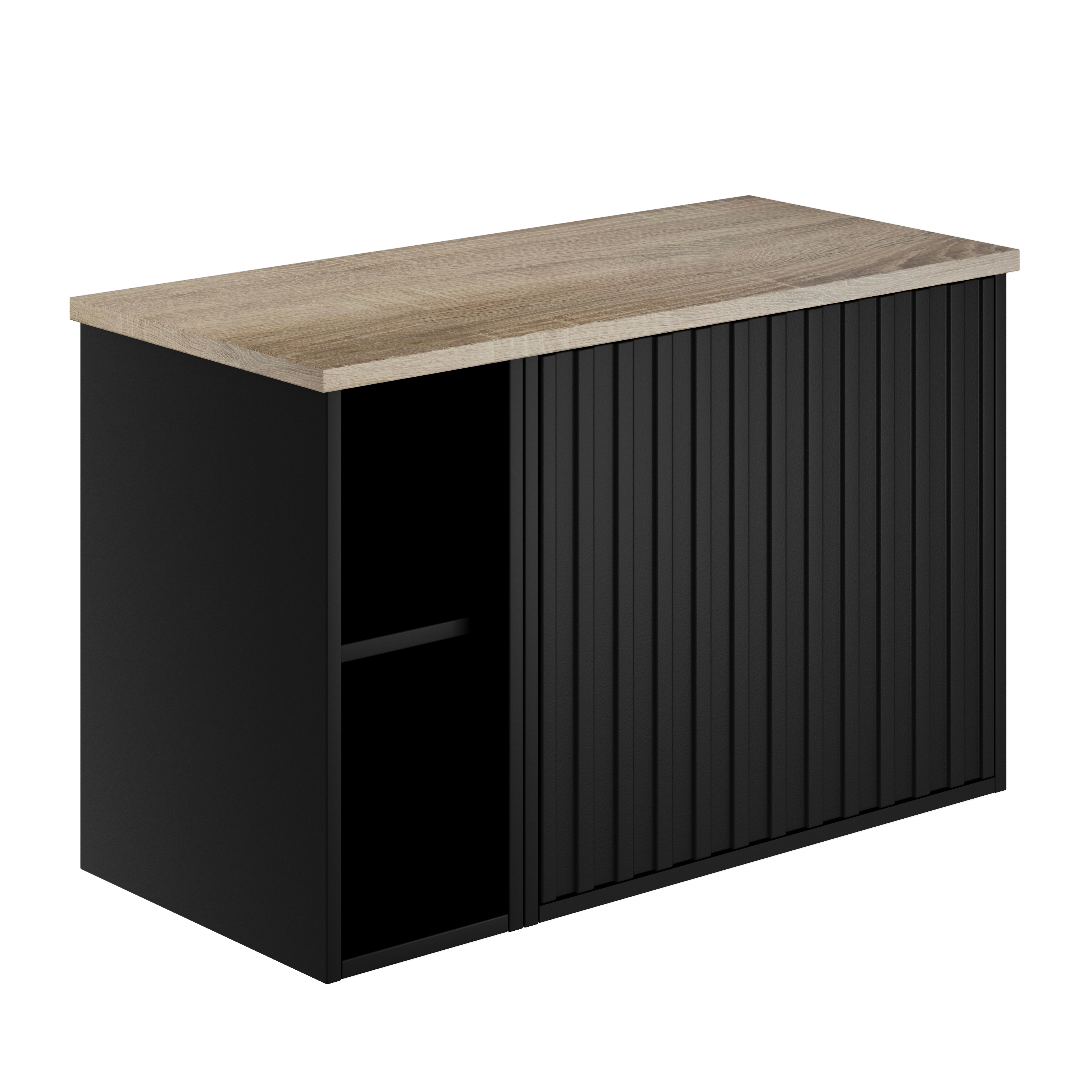 Billy 800mm Wall Hung Vanity Unit with Fluted Drawer Front & Countertop