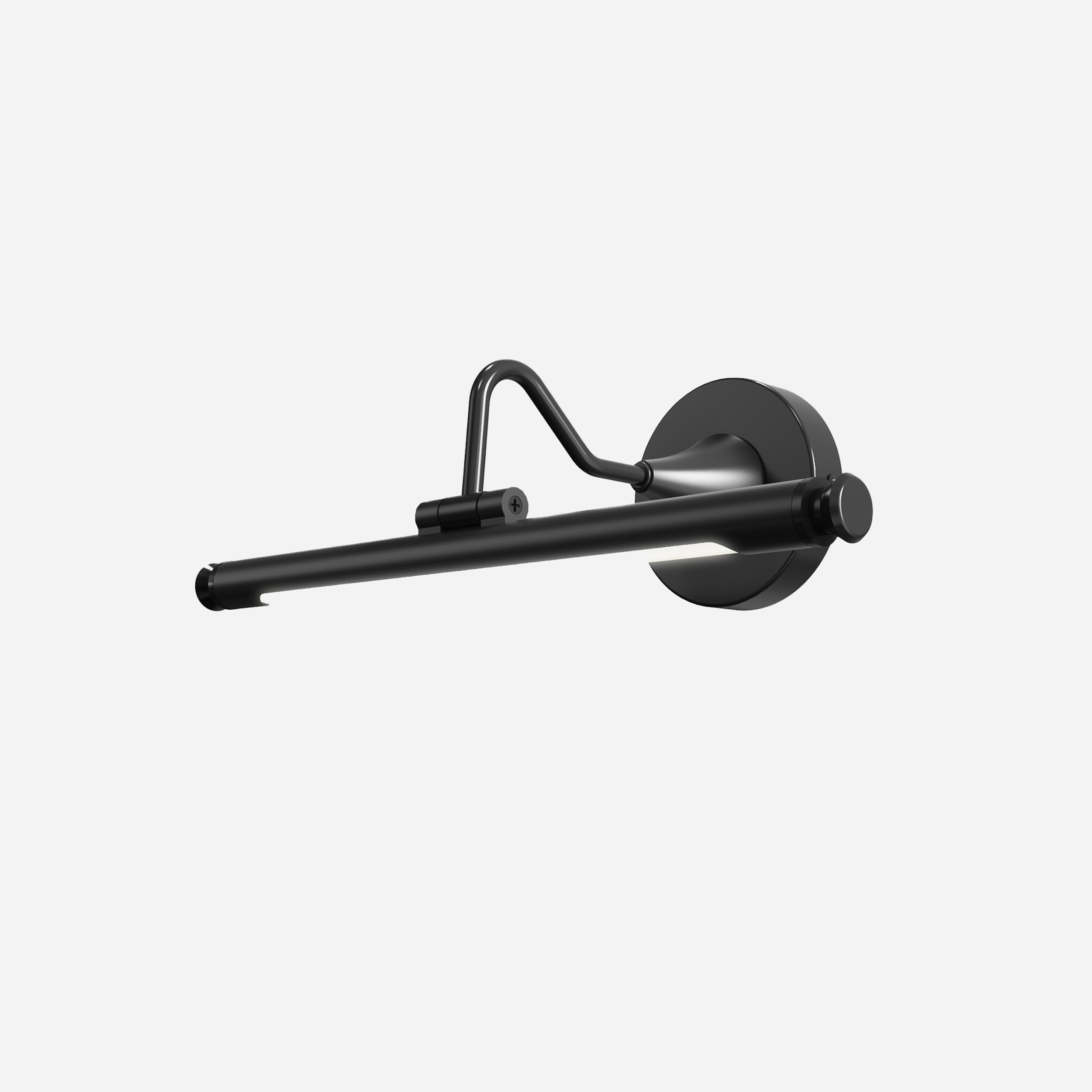 Finn Matt Black Framed Mirror with Picture Wall Light