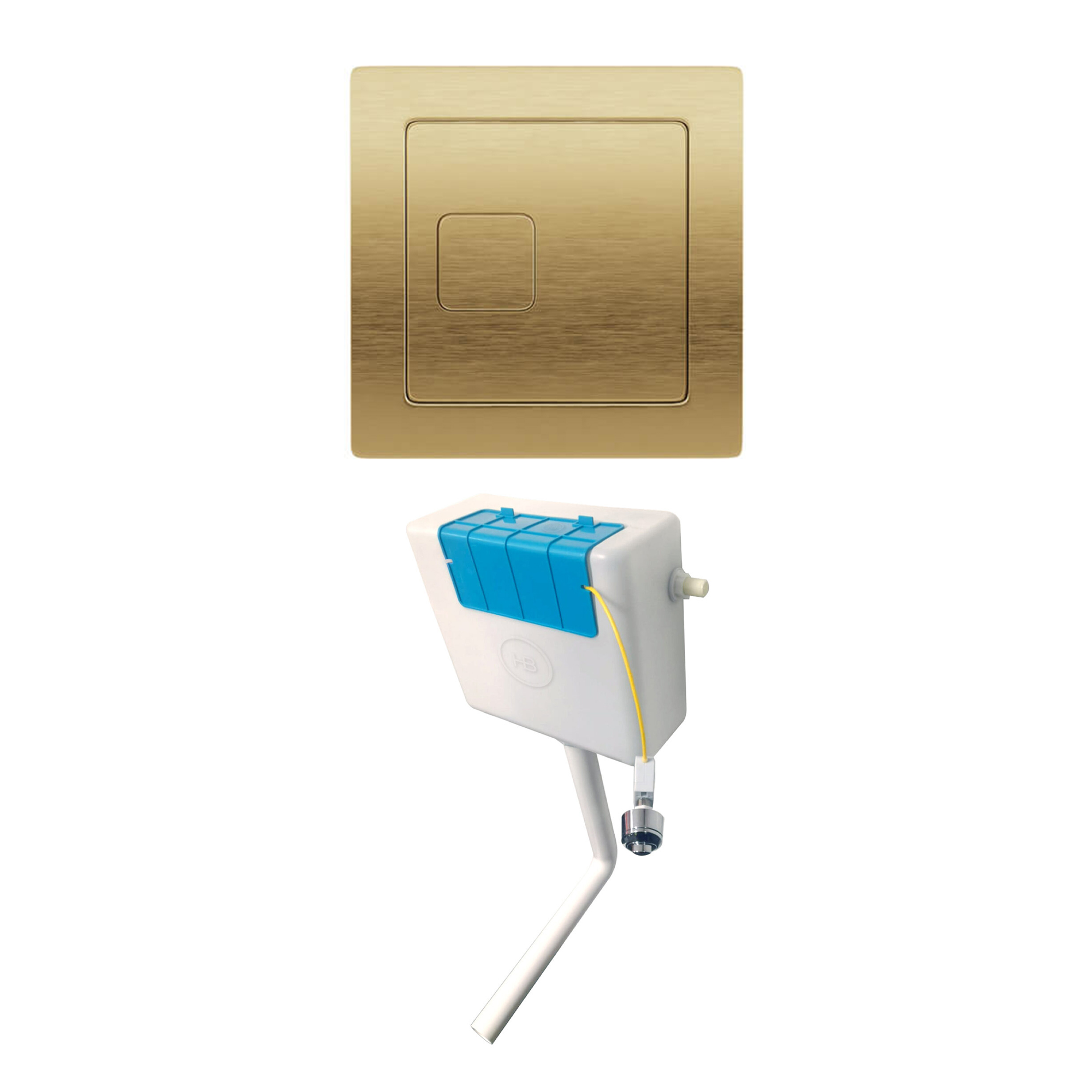 Drench Dual Flush Concealed Cistern with Square Dual Flush Button