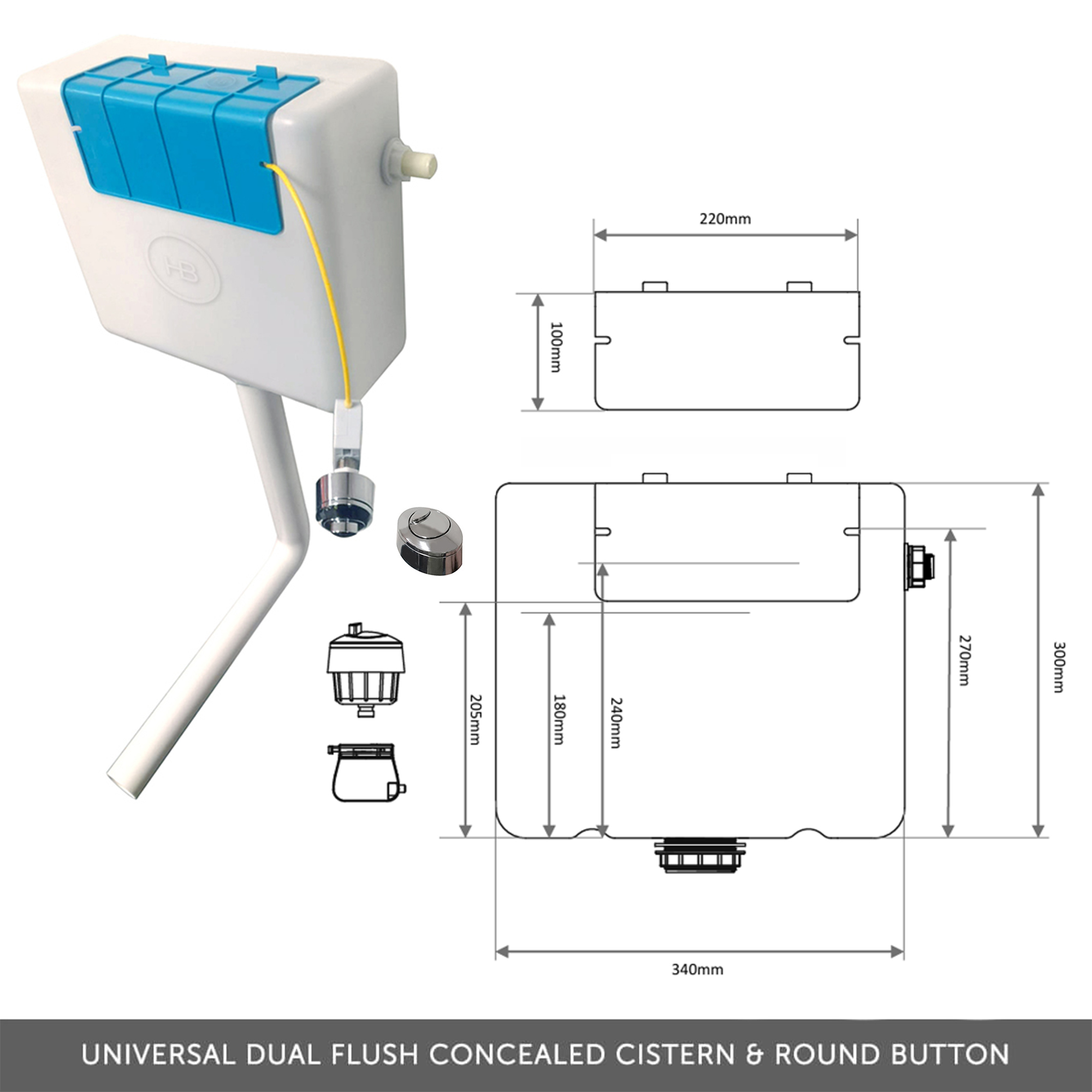 Harbour Icon 1100mm Spacesaving Combination Bathroom Toilet & Sink Unit - White Gloss