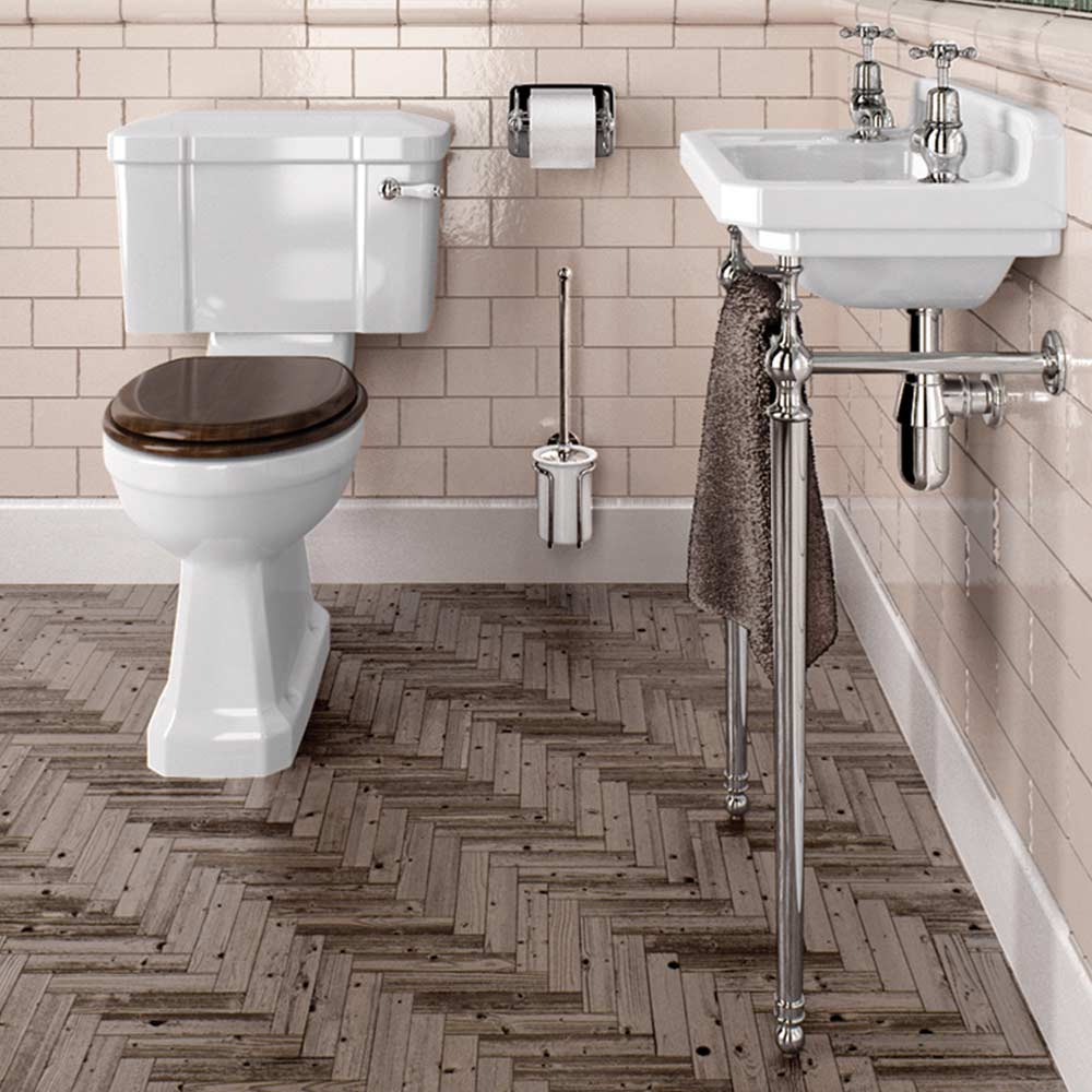 Burlington Close Coupled Slimline Toilet (Excluding Seat)