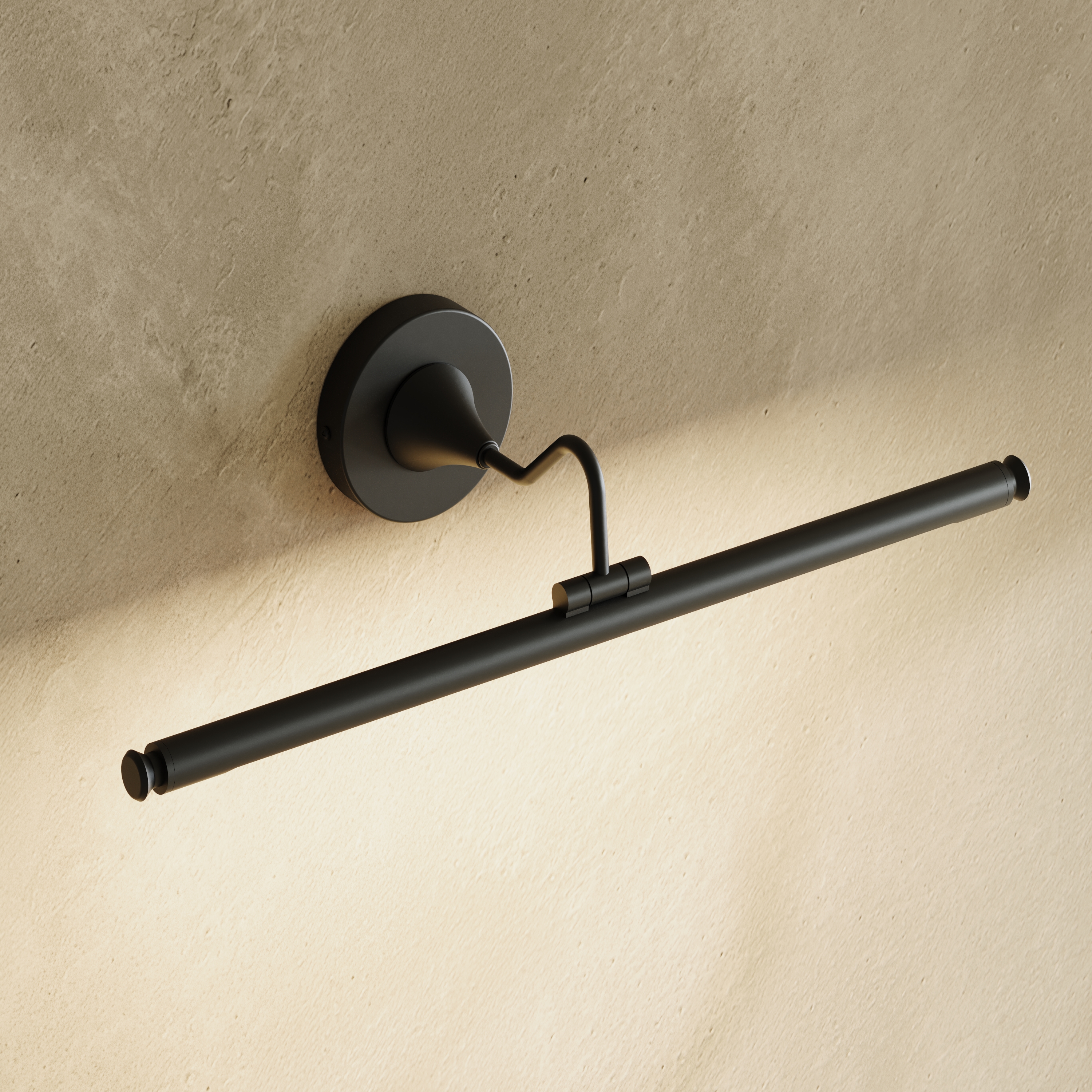 Finn Matt Black Framed Mirror with Picture Wall Light