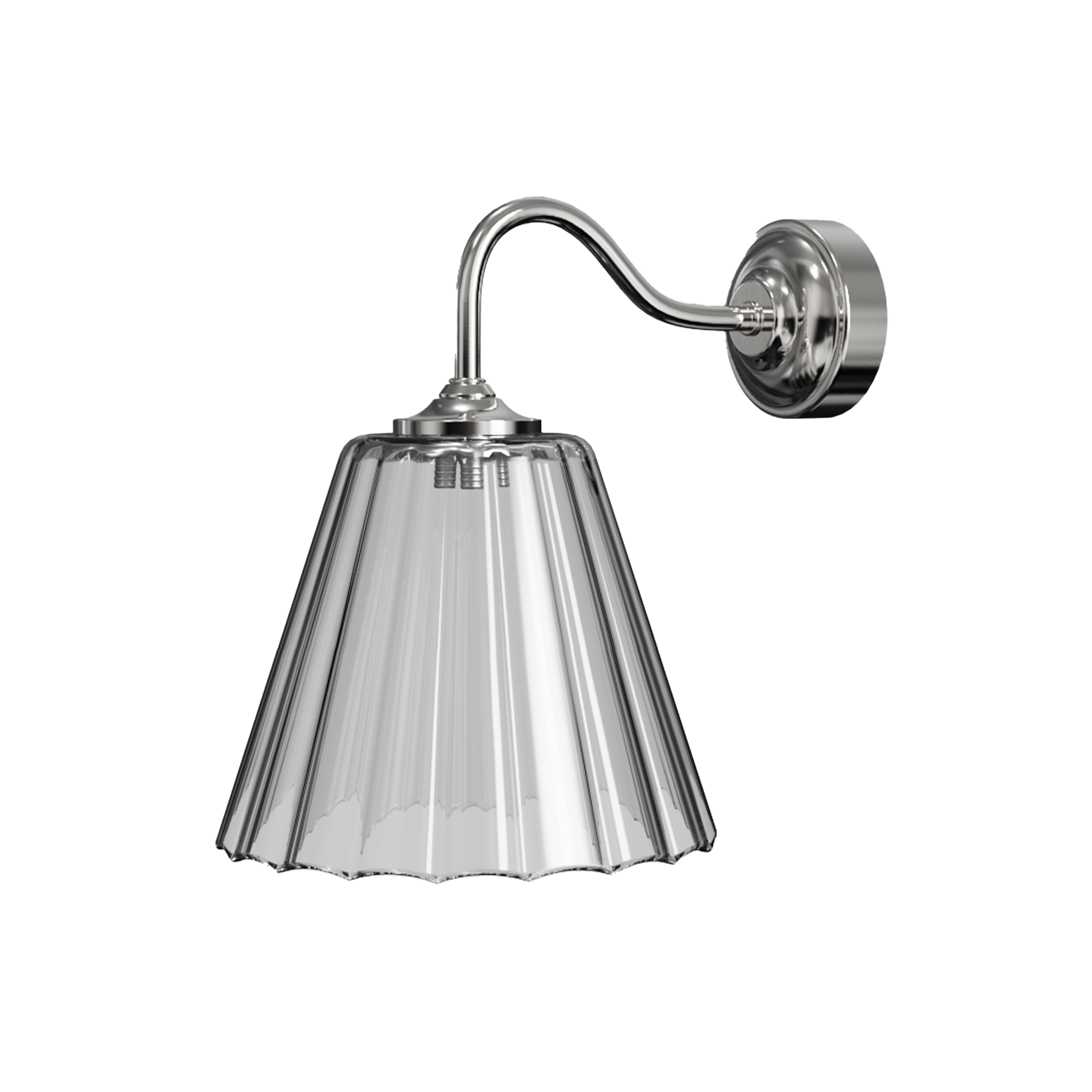 Butler & Rose Fluted Glass Shade Wall Light