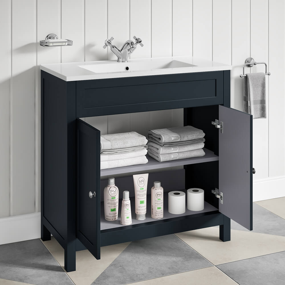 Butler & Rose Catherine Traditional 800mm Floorstanding Vanity Unit with Basin