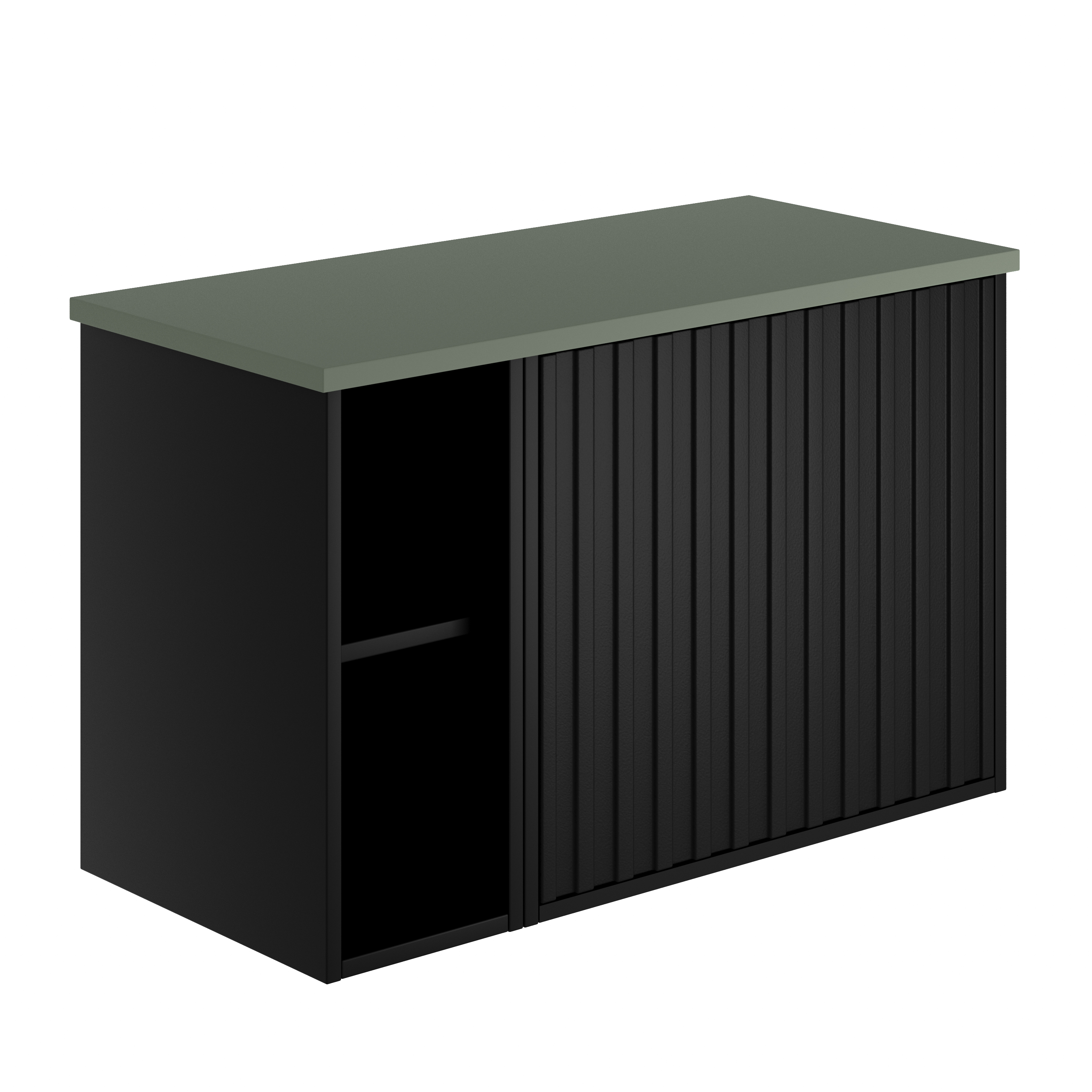 Billy 800mm Wall Hung Vanity Unit with Fluted Drawer Front & Countertop