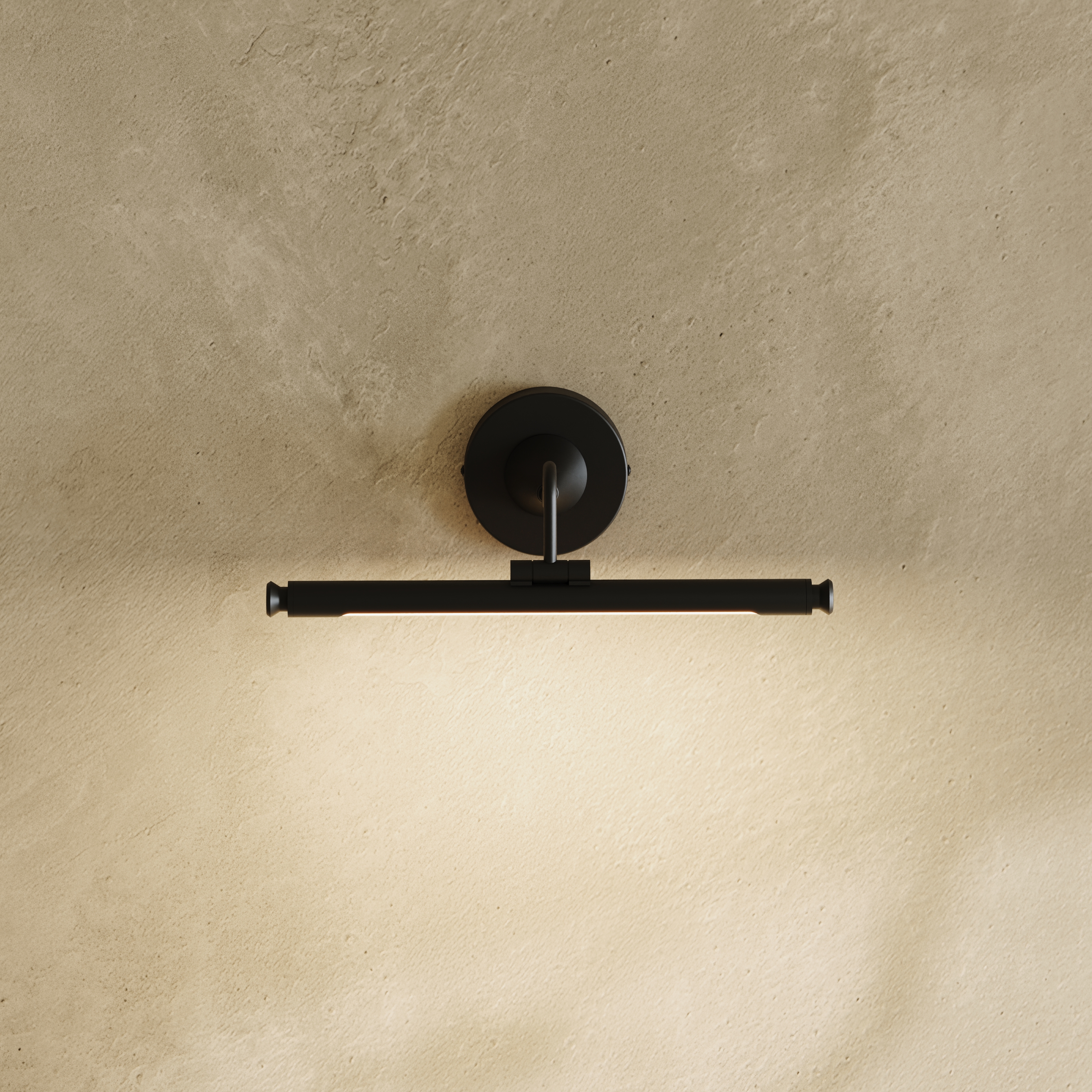 Finn Matt Black Framed Mirror with Picture Wall Light