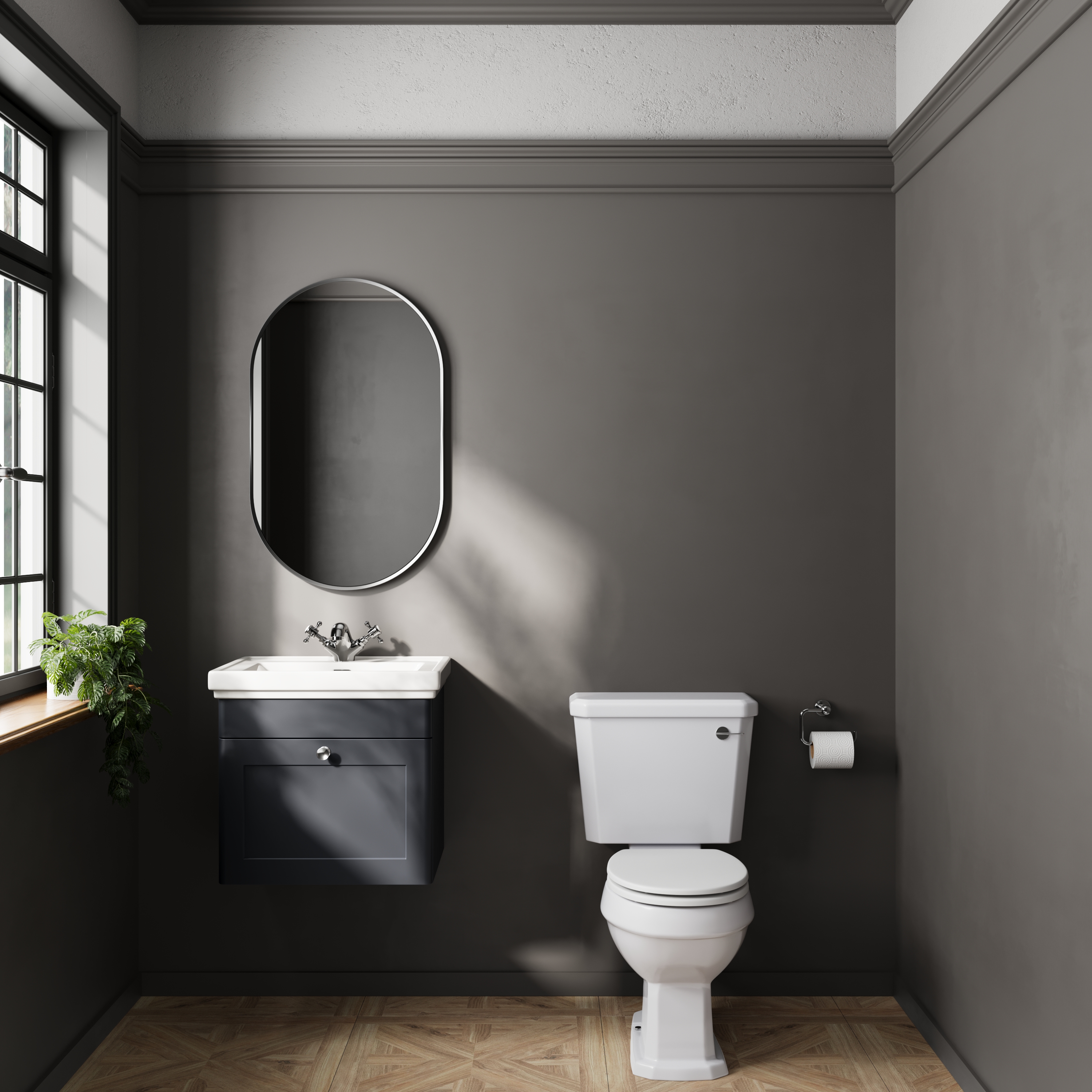 Butler & Rose Ophelia Traditional Close Coupled Toilet (Excluding Seat)