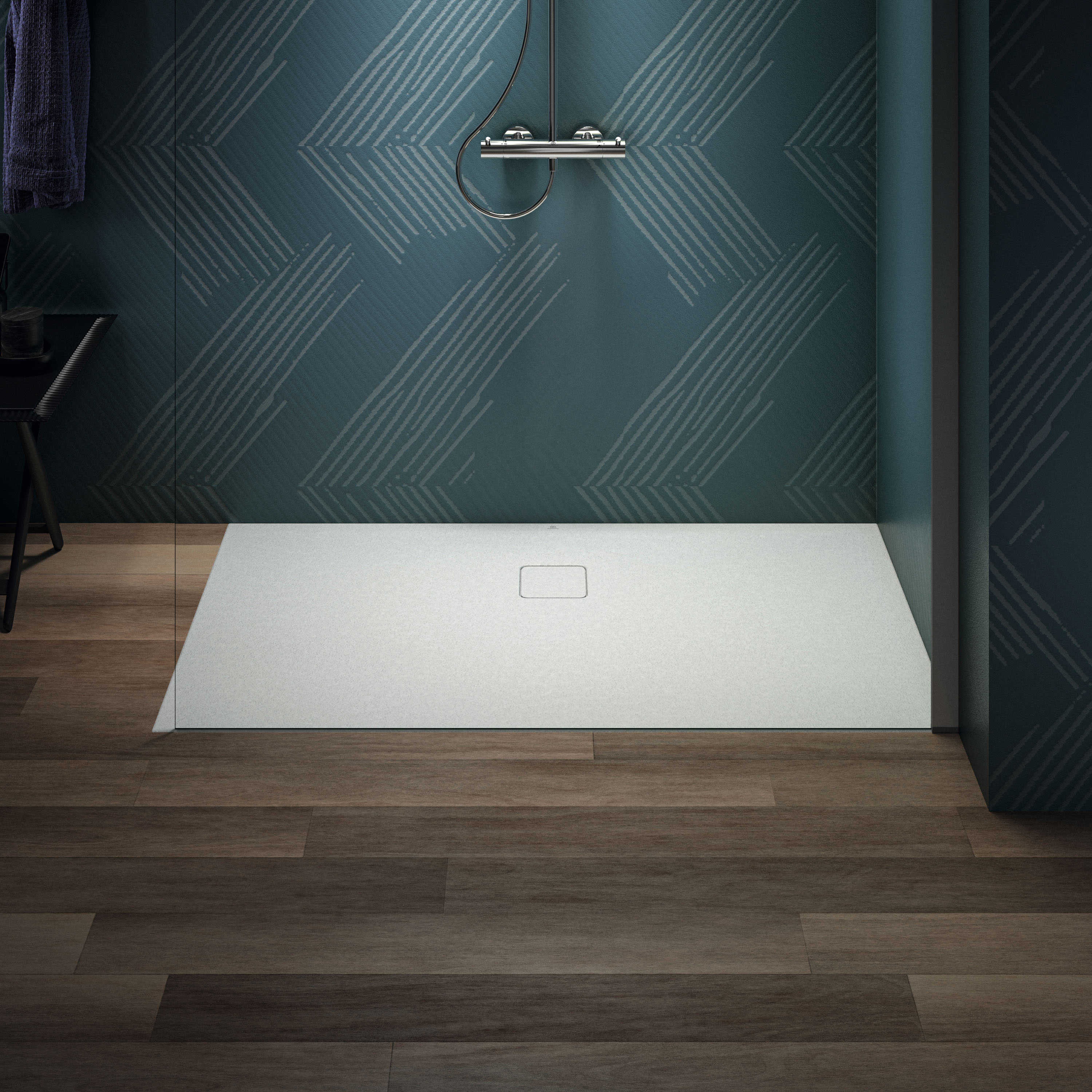 Ideal Standard Ultra Flat Evo Rectangular Anti-Slip Acrylic Shower Tray with Offset Waste - 4 Sizes
