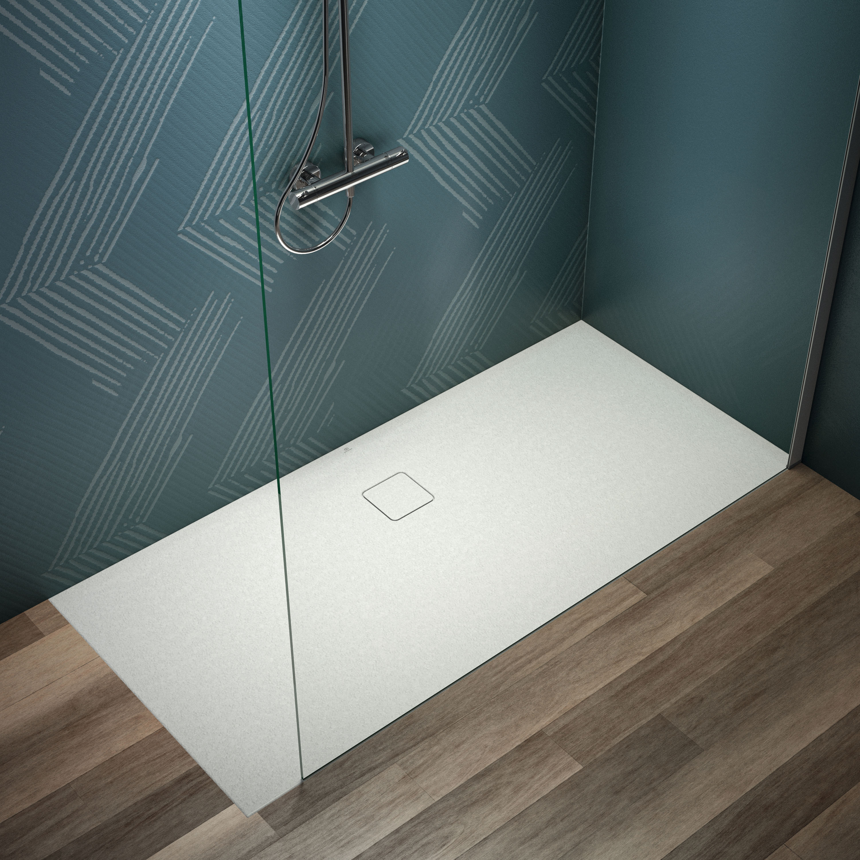 Ideal Standard Ultra Flat Evo Rectangular Anti-Slip Acrylic Shower Tray with Offset Waste - 4 Sizes