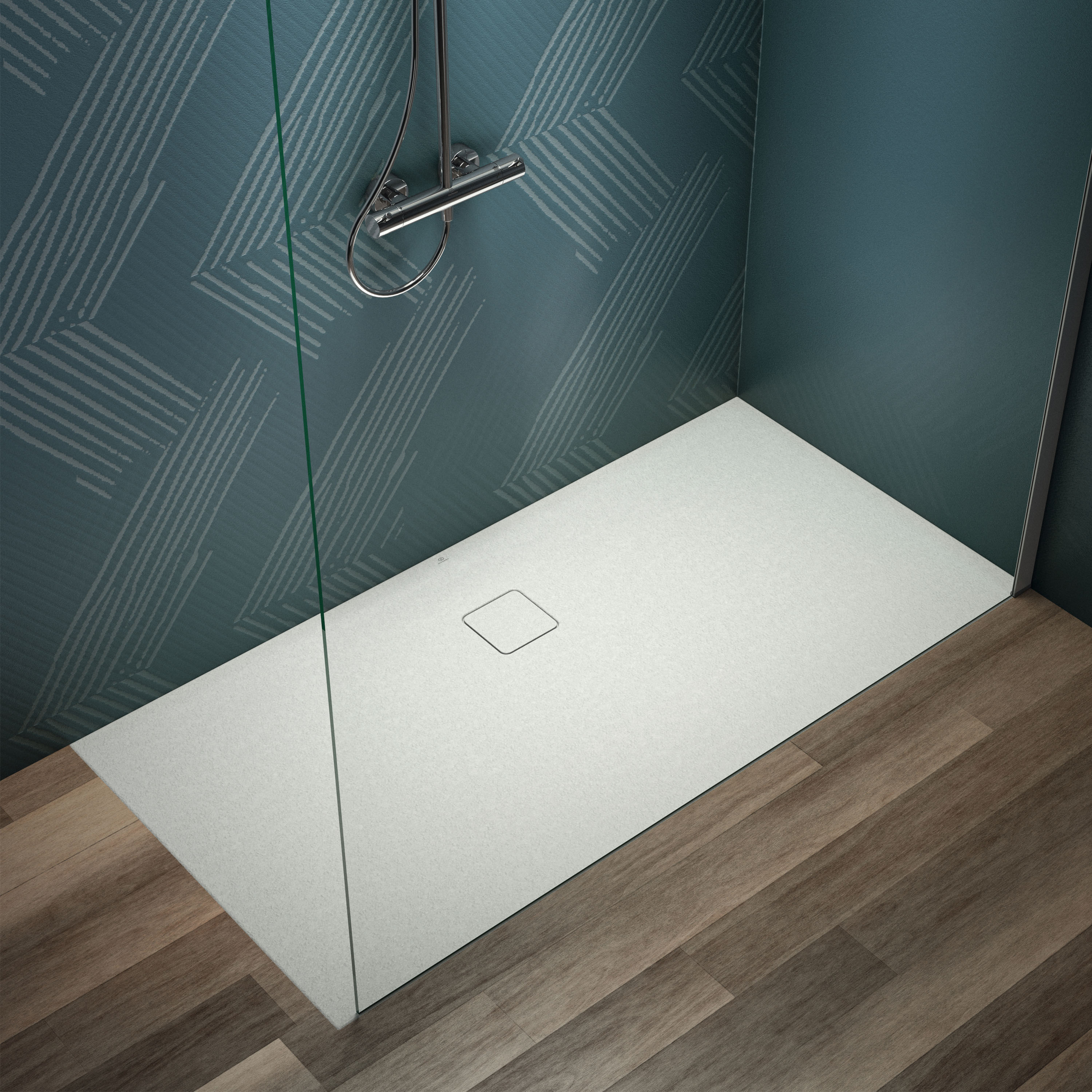 Ideal Standard Ultra Flat Evo Rectangular Anti-Slip Acrylic Shower Tray with Offset Waste - 4 Sizes