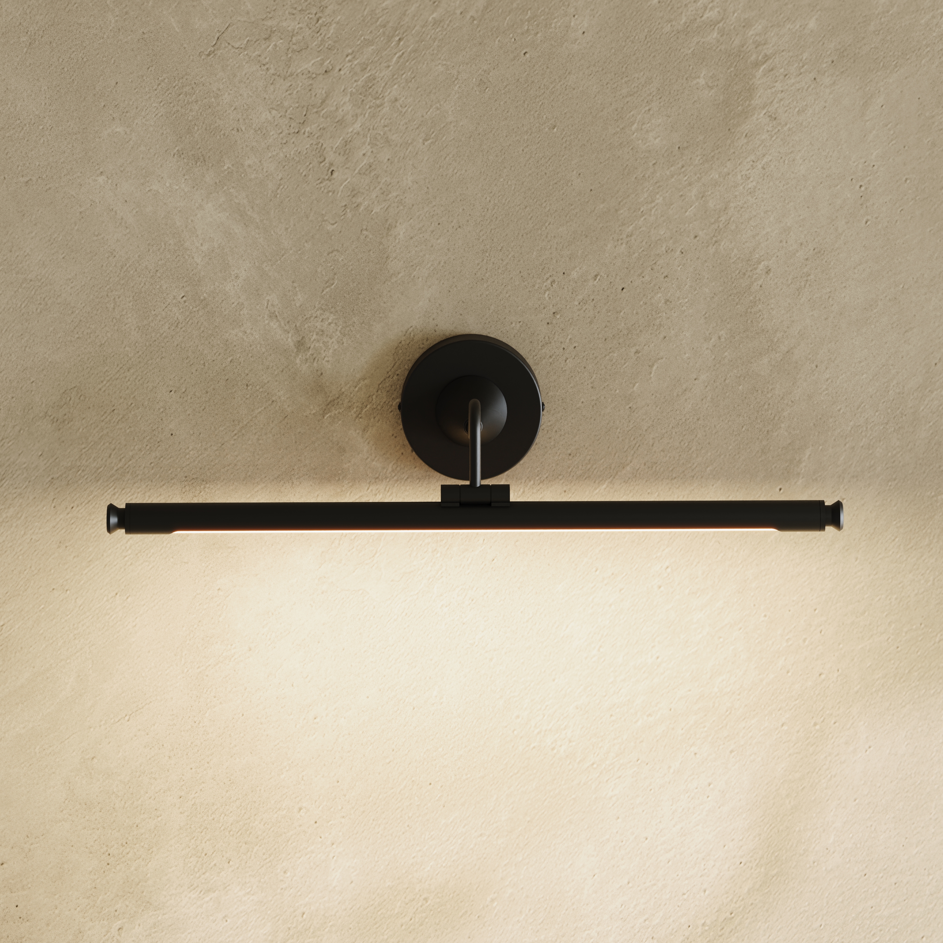 Finn Matt Black Framed Mirror with Picture Wall Light