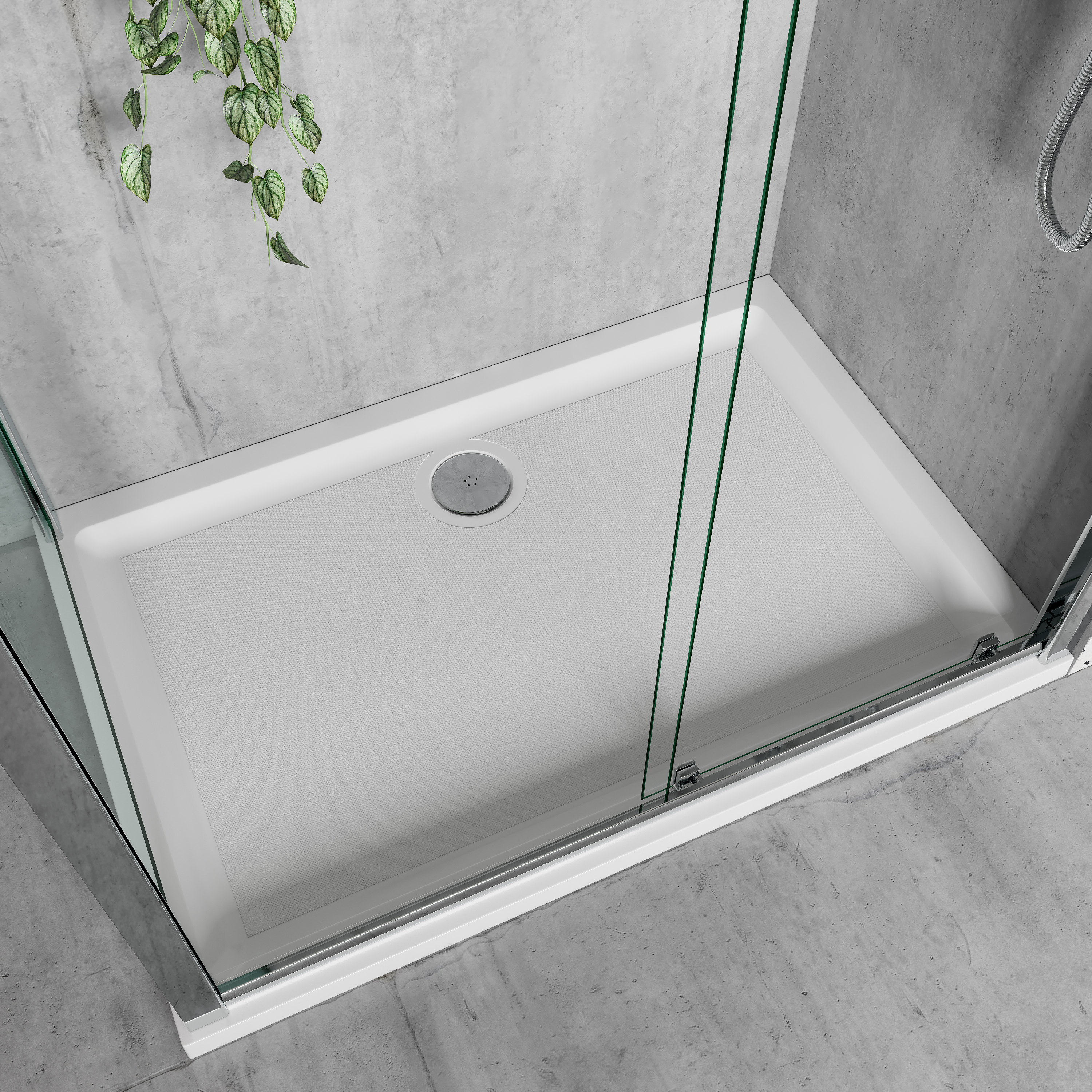 Harbour Anti Slip Gel Coated Stone Resin Rectangular Shower Tray - 13 Sizes