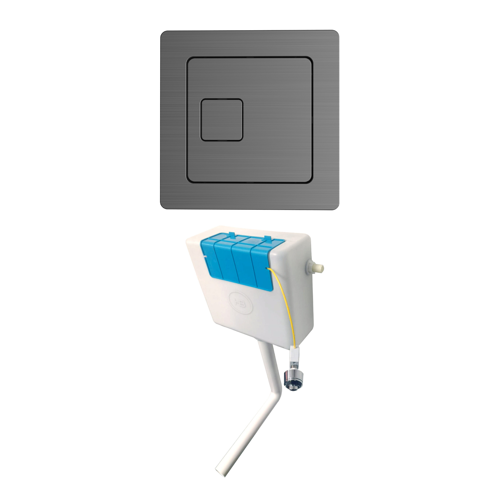 Drench Dual Flush Concealed Cistern with Square Dual Flush Button