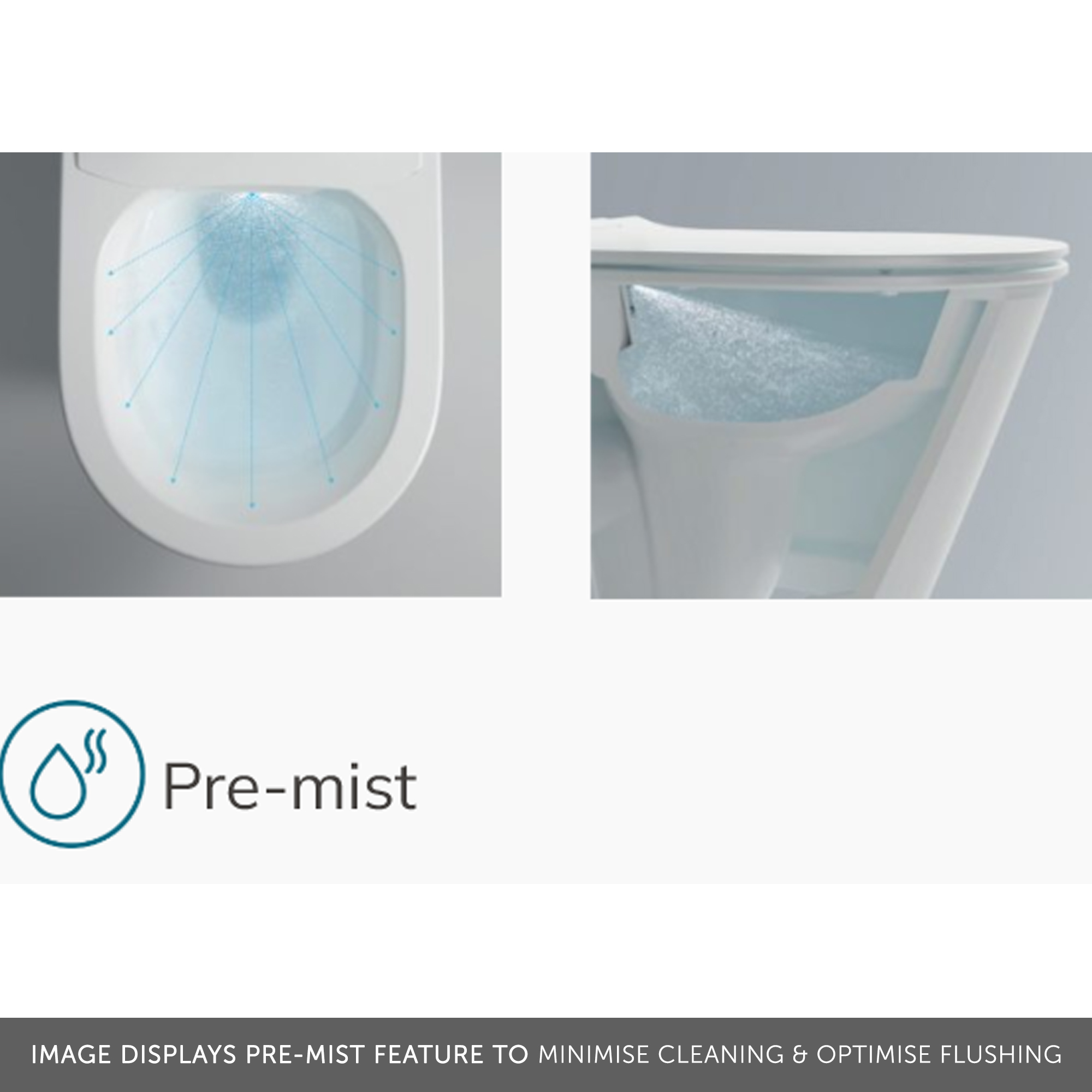 Imex Essence Wall Hung Toilet with Soft Close Seat & Remote Control