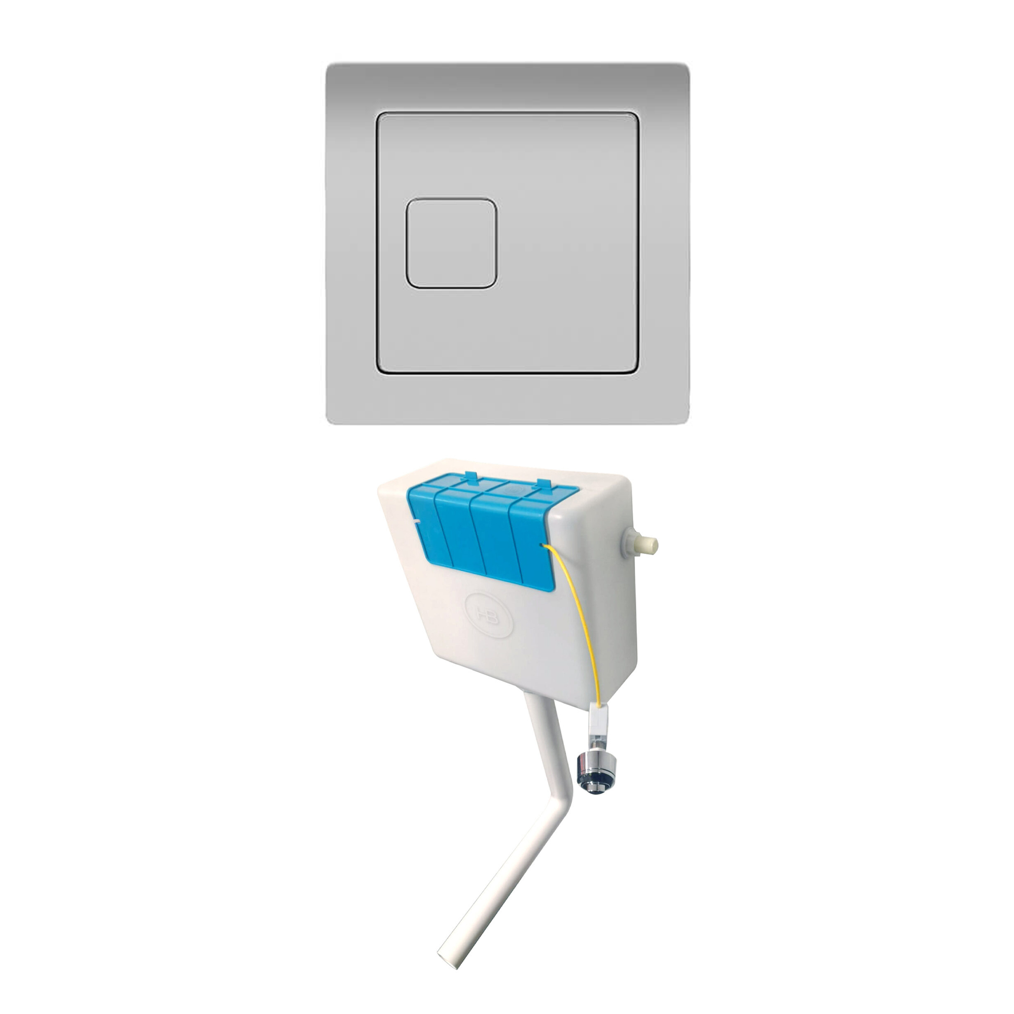 Drench Dual Flush Concealed Cistern with Square Dual Flush Button