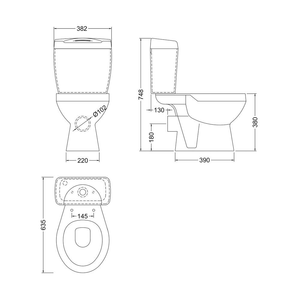 Emma 3 Piece Bathroom Suite