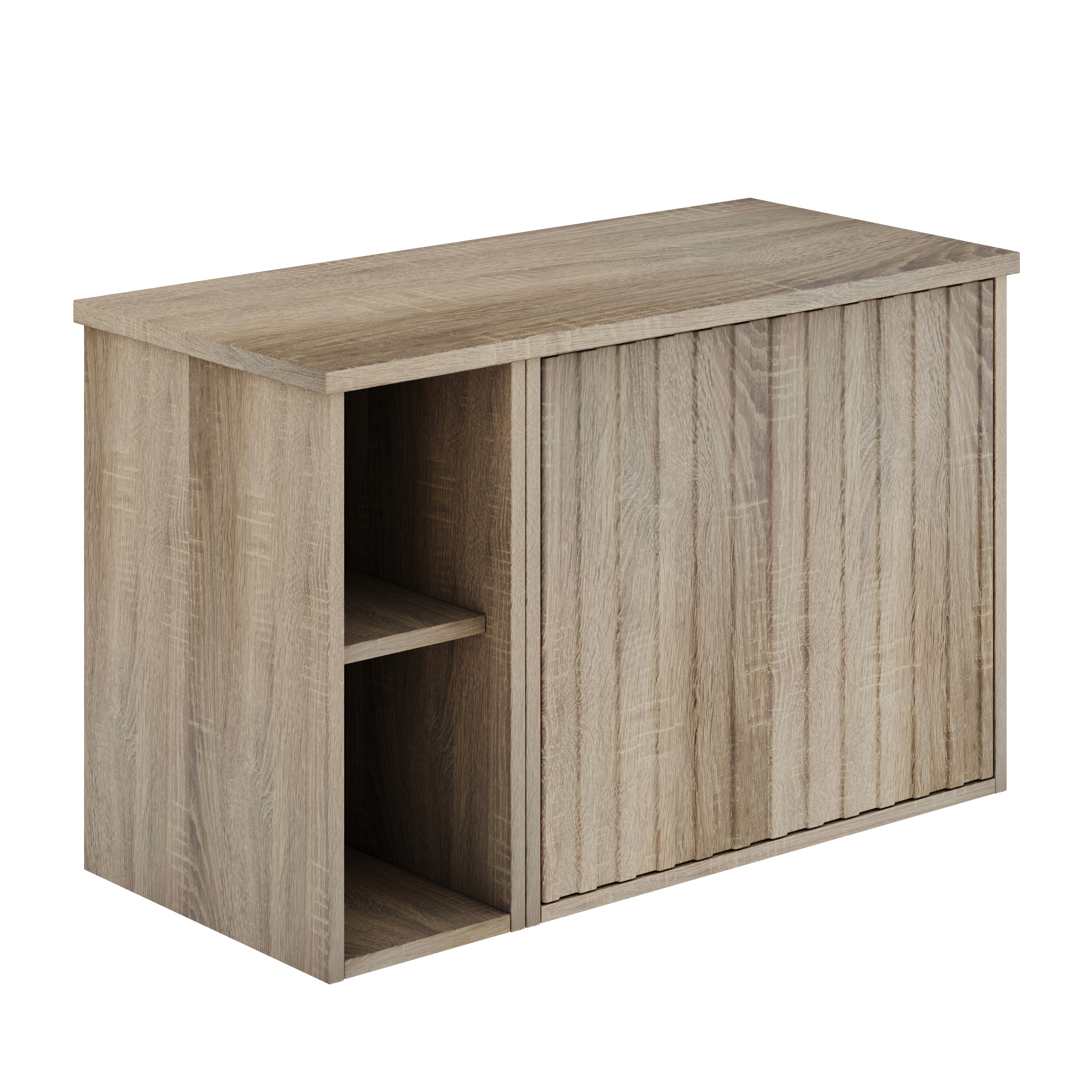 Billy 800mm Wall Hung Vanity Unit with Fluted Drawer Front & Countertop