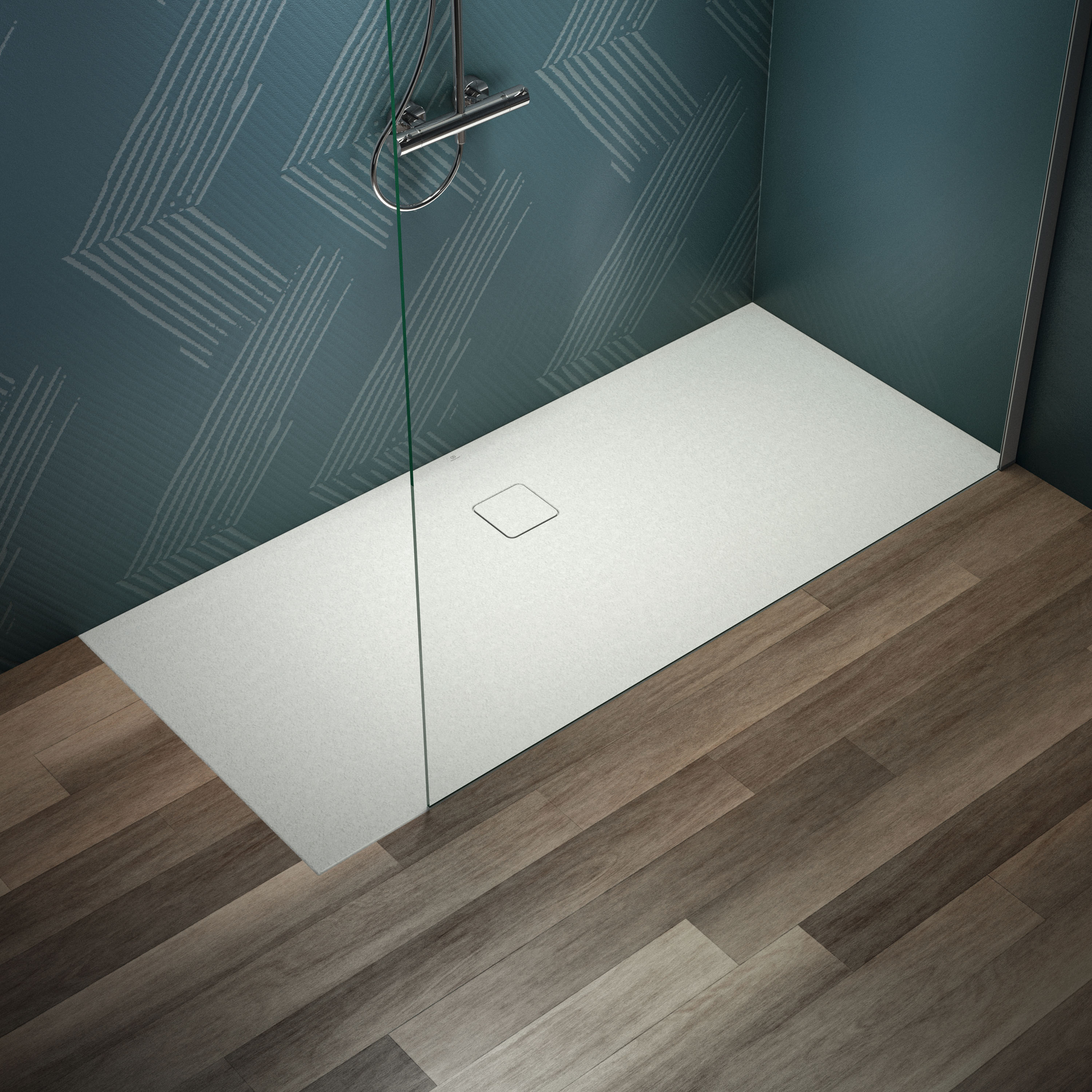 Ideal Standard Ultra Flat Evo Rectangular Anti-Slip Acrylic Shower Tray with Offset Waste - 4 Sizes