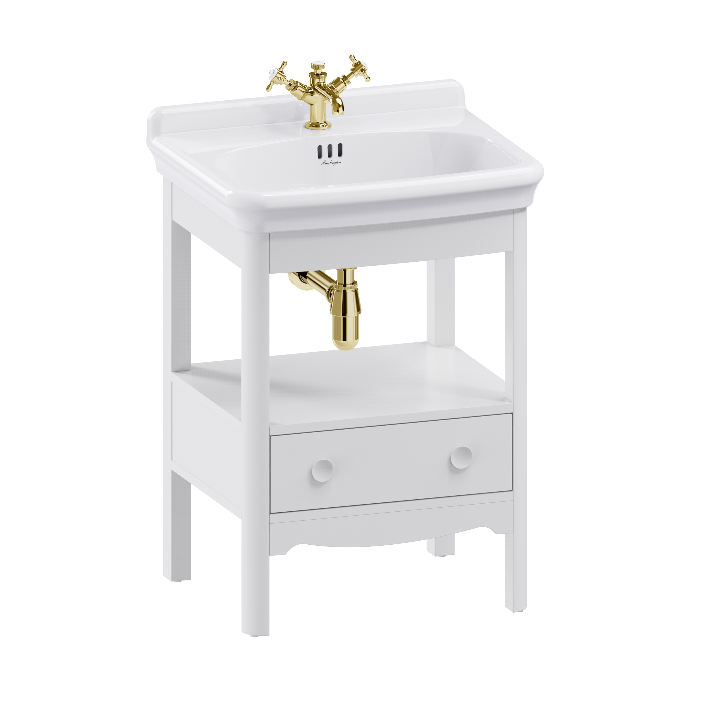 Burlington Guild 620mm Floorstanding Vanity Unit & Basin