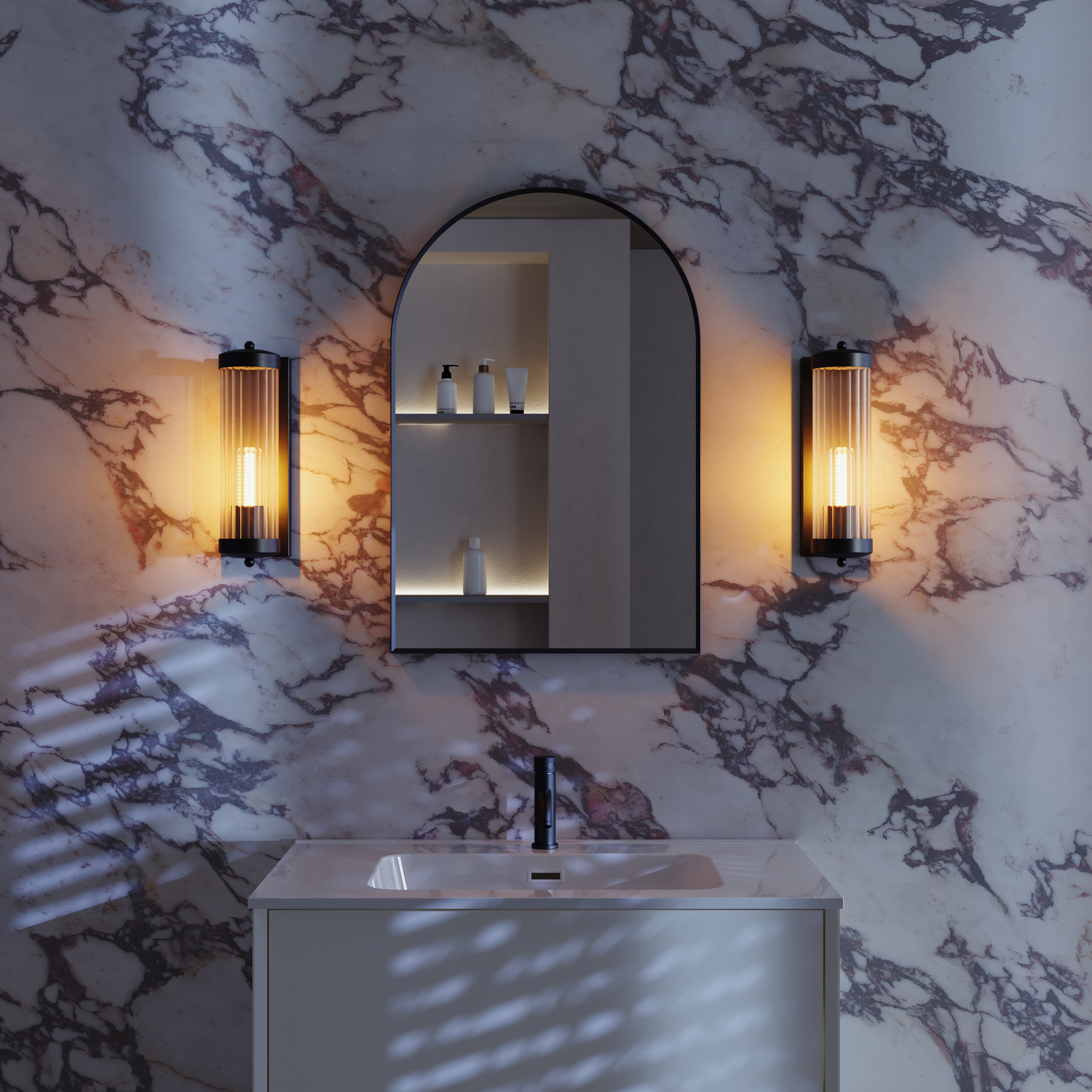 Butler & Rose Fluted Lantern Wall Light