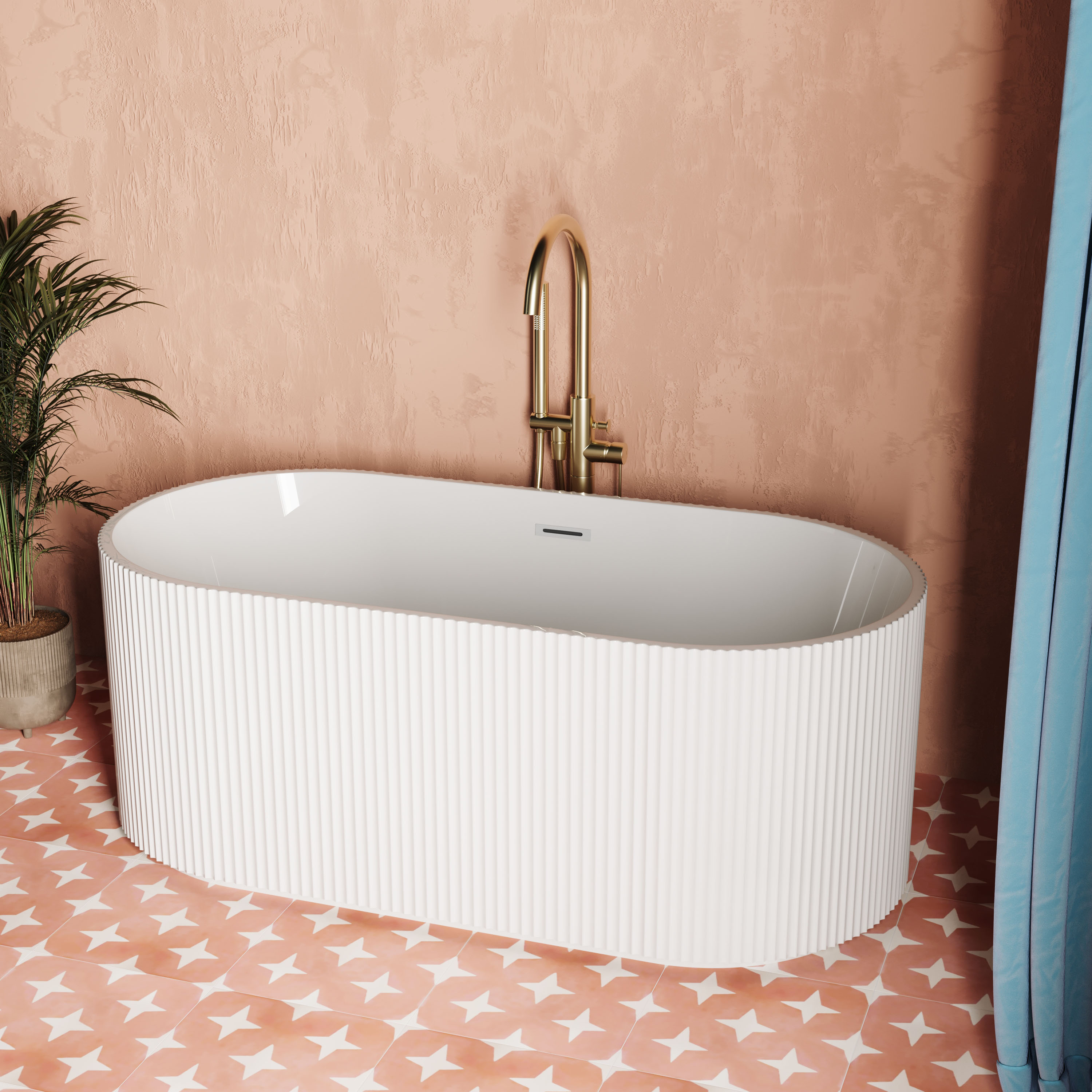 Billy Fluted Freestanding Bath - 1700 x 800mm