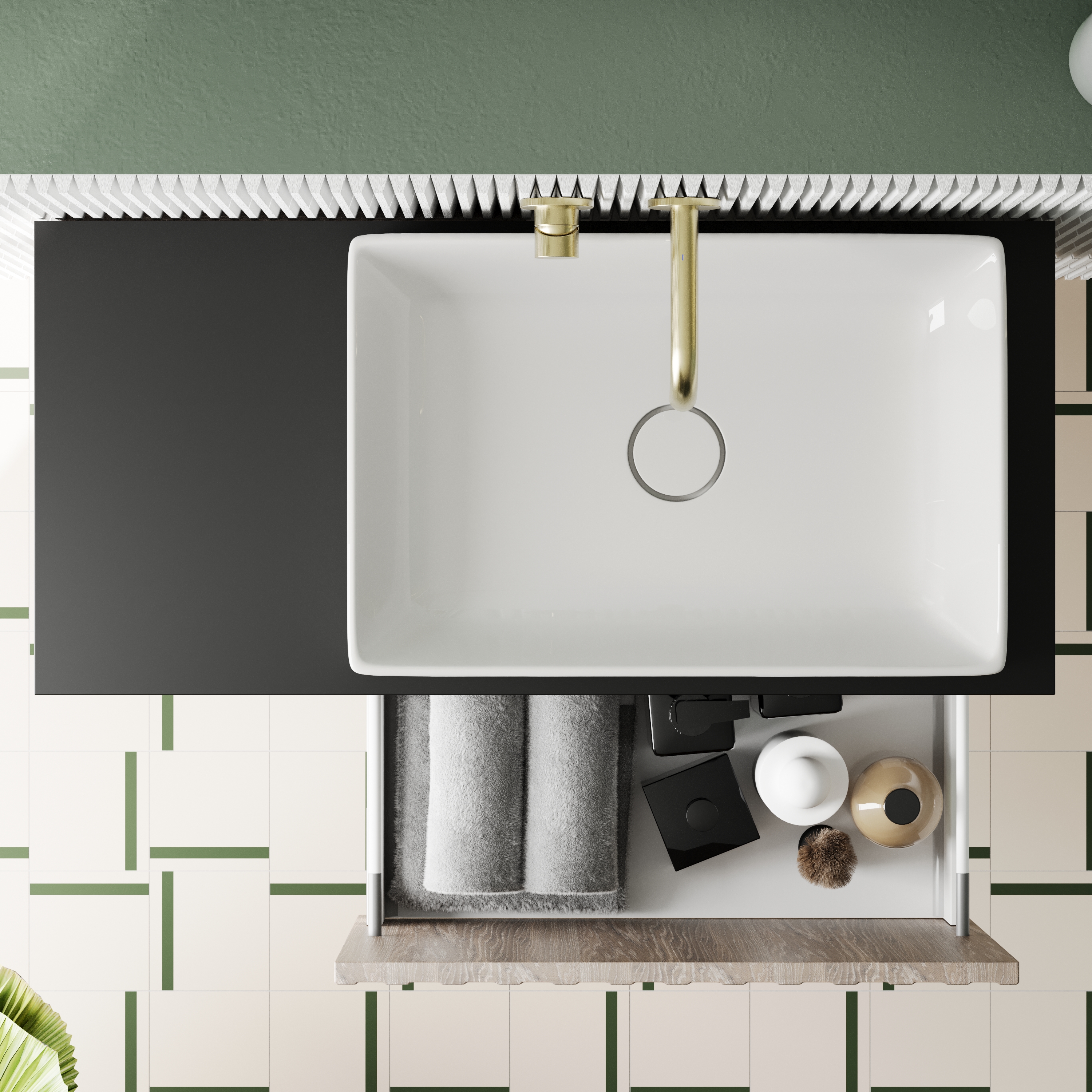 Billy 800mm Wall Hung Vanity Unit with Fluted Drawer Front & Countertop