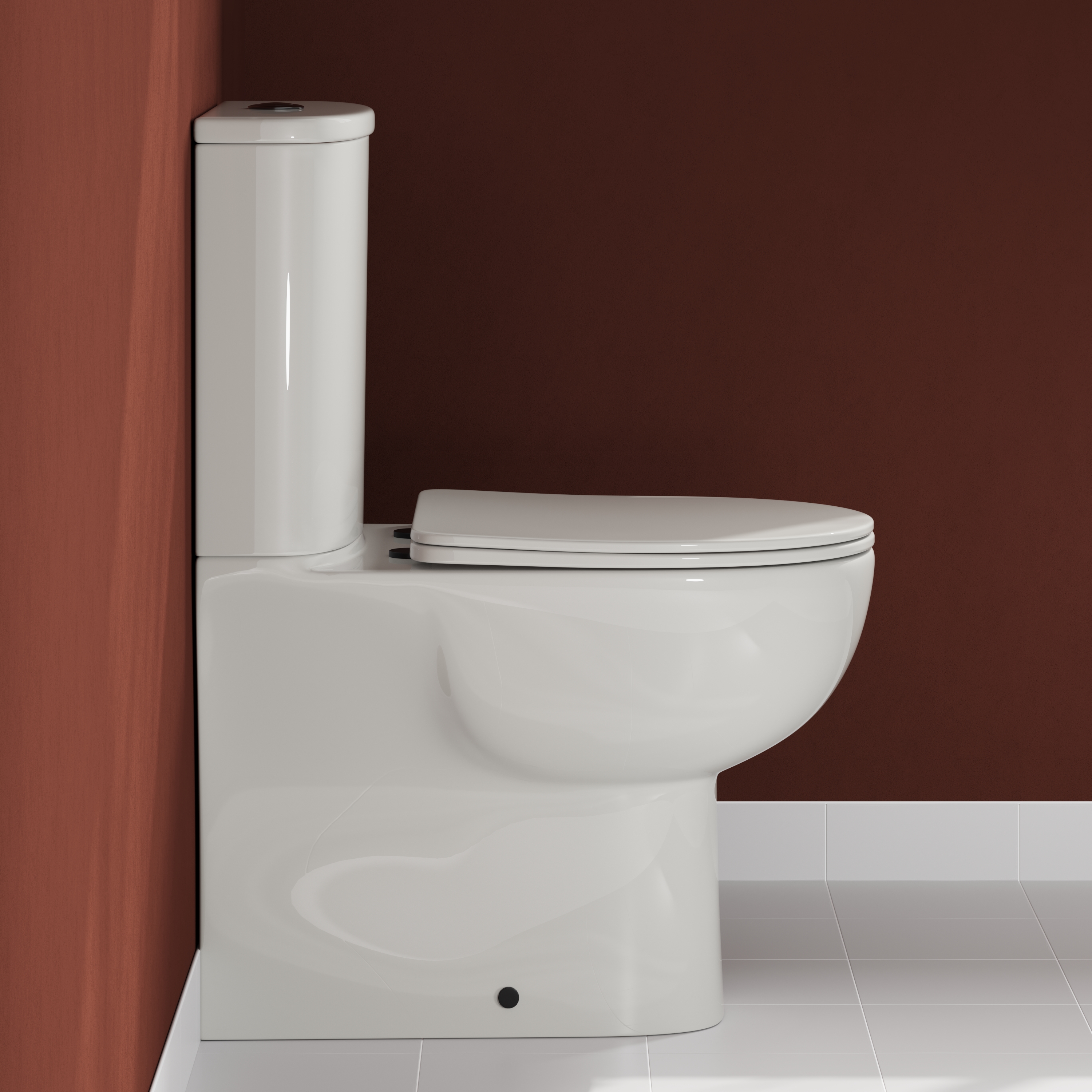 Harbour Serenity Rimless Fully Back to Wall Comfort Height Toilet with Cistern & Soft Close Seat