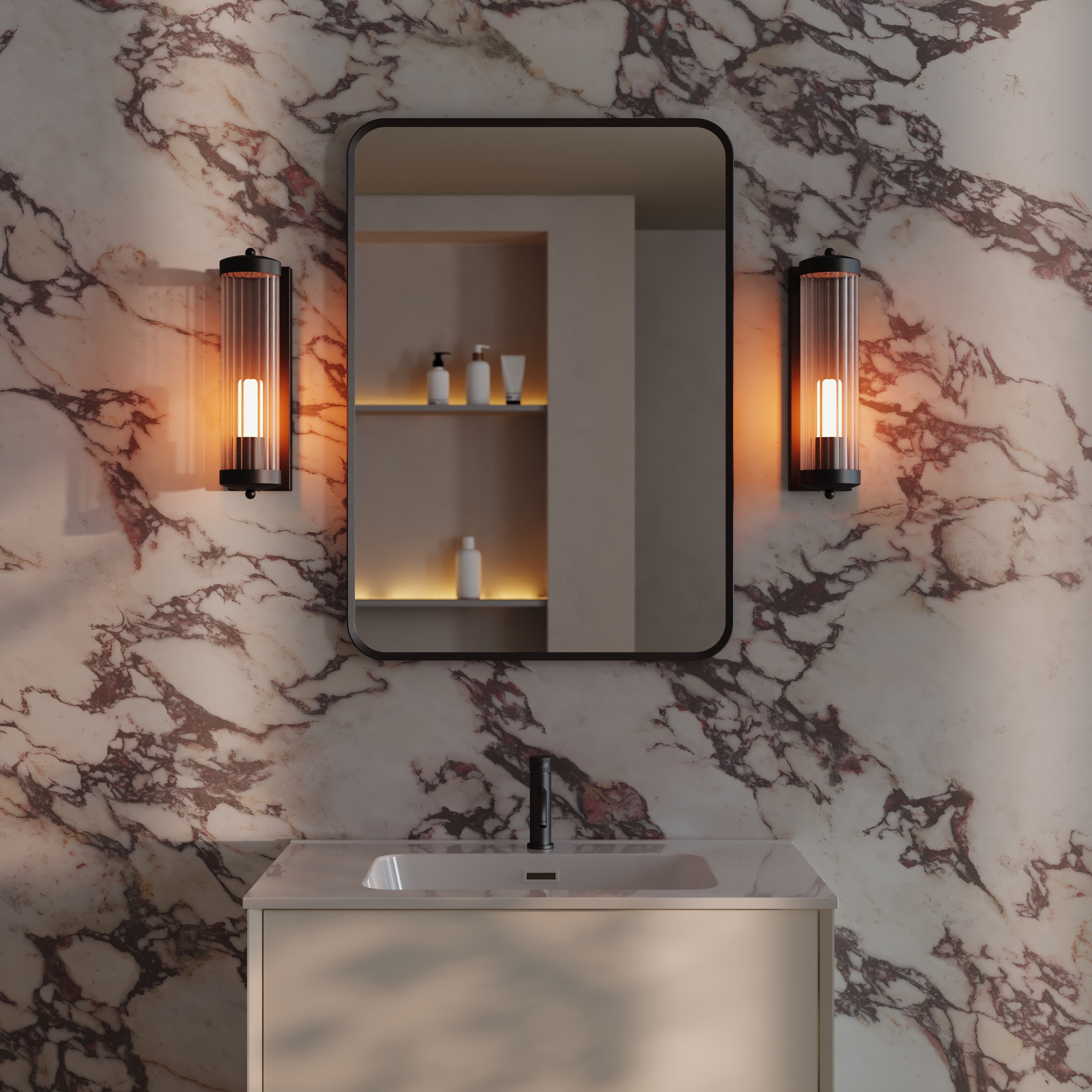 Butler & Rose Fluted Lantern Wall Light
