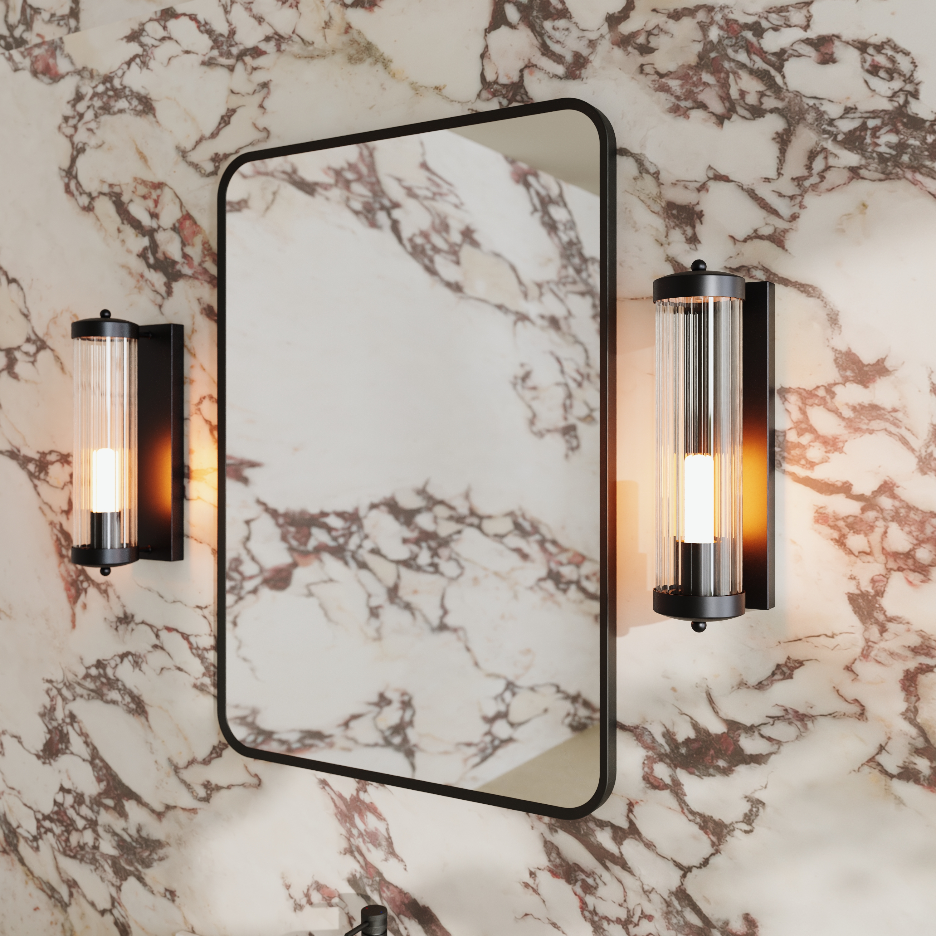 Butler & Rose Fluted Lantern Wall Light