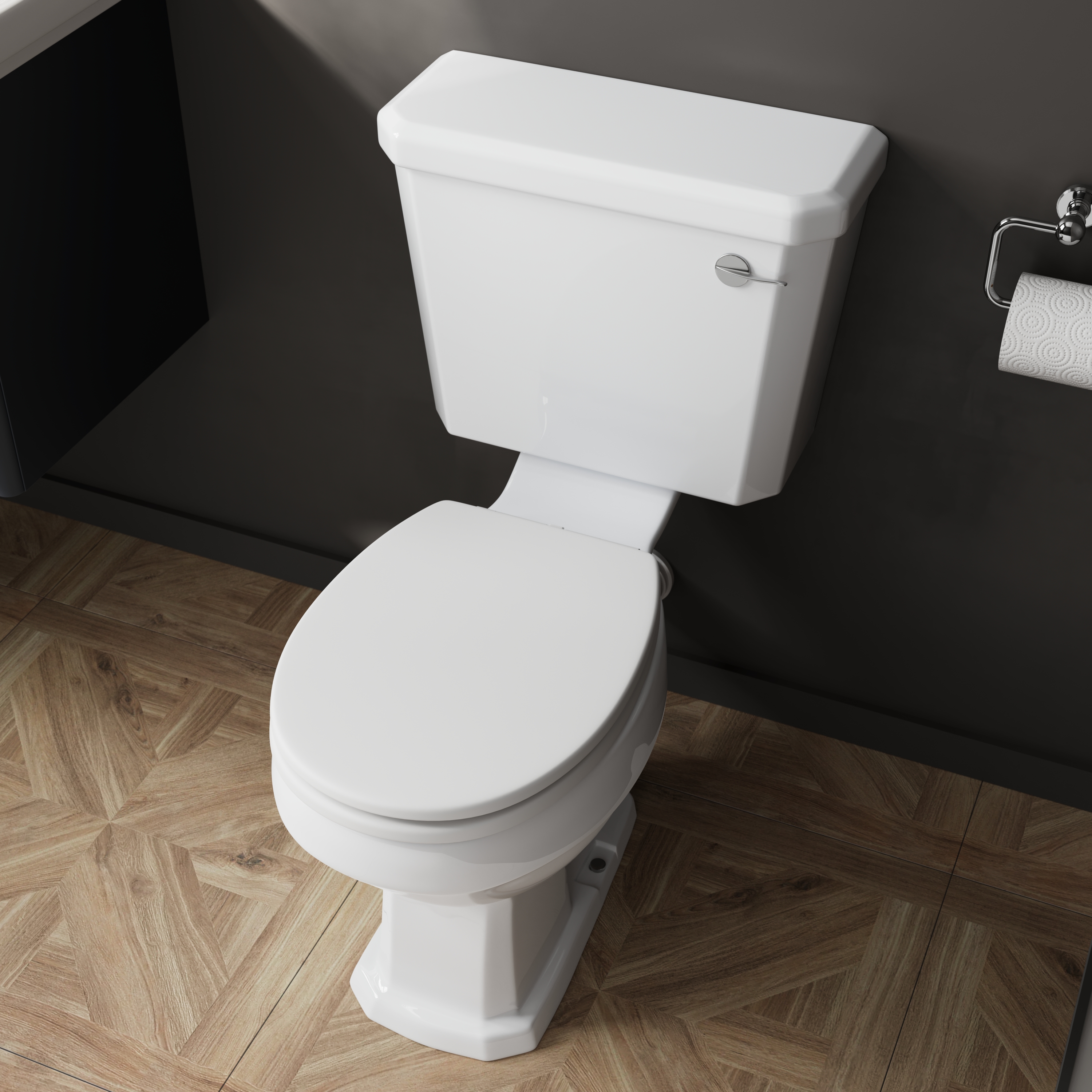 Butler & Rose Ophelia Traditional Close Coupled Toilet (Excluding Seat)