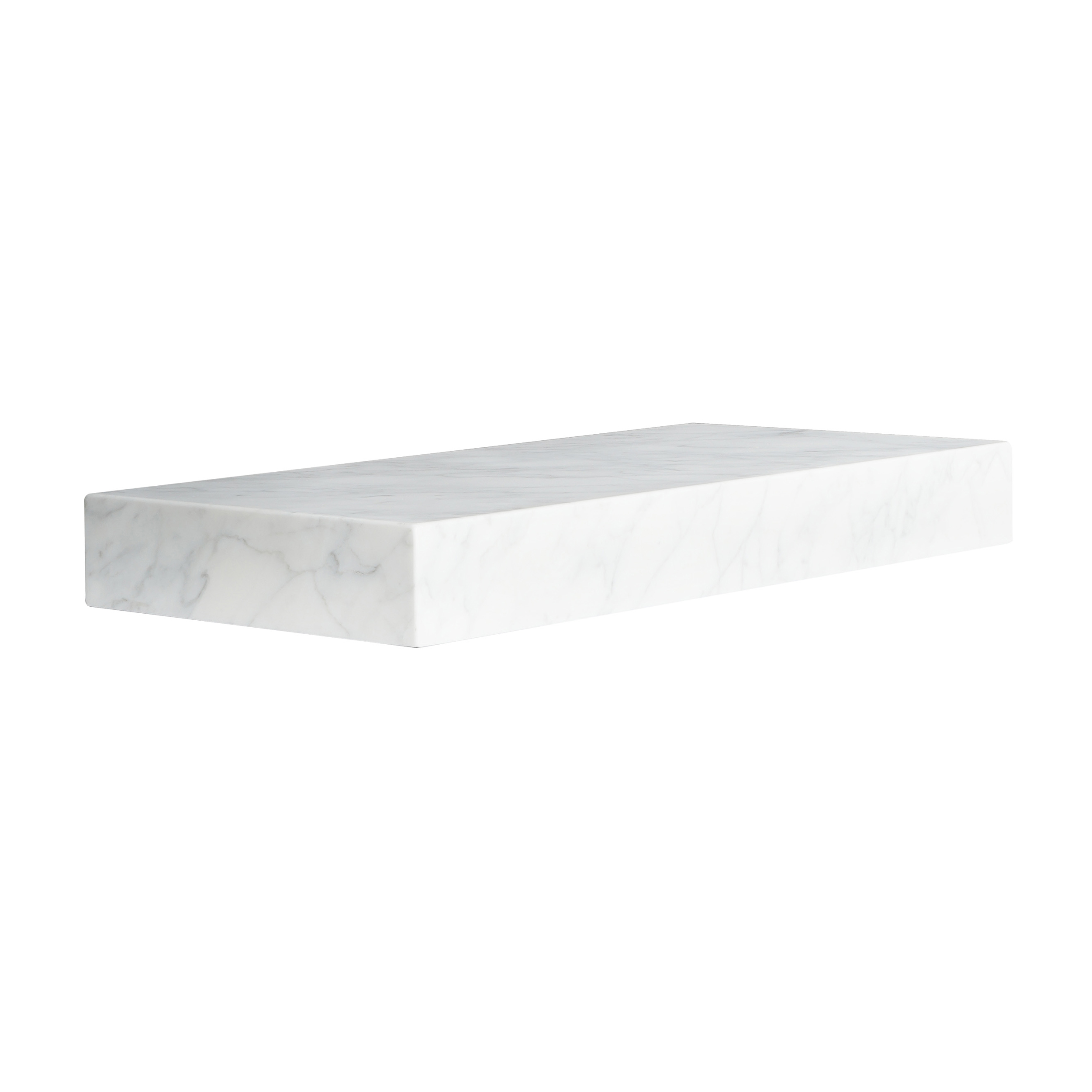 Harbour 800mm Venato White Marble Worktop with Matt Black Frame
