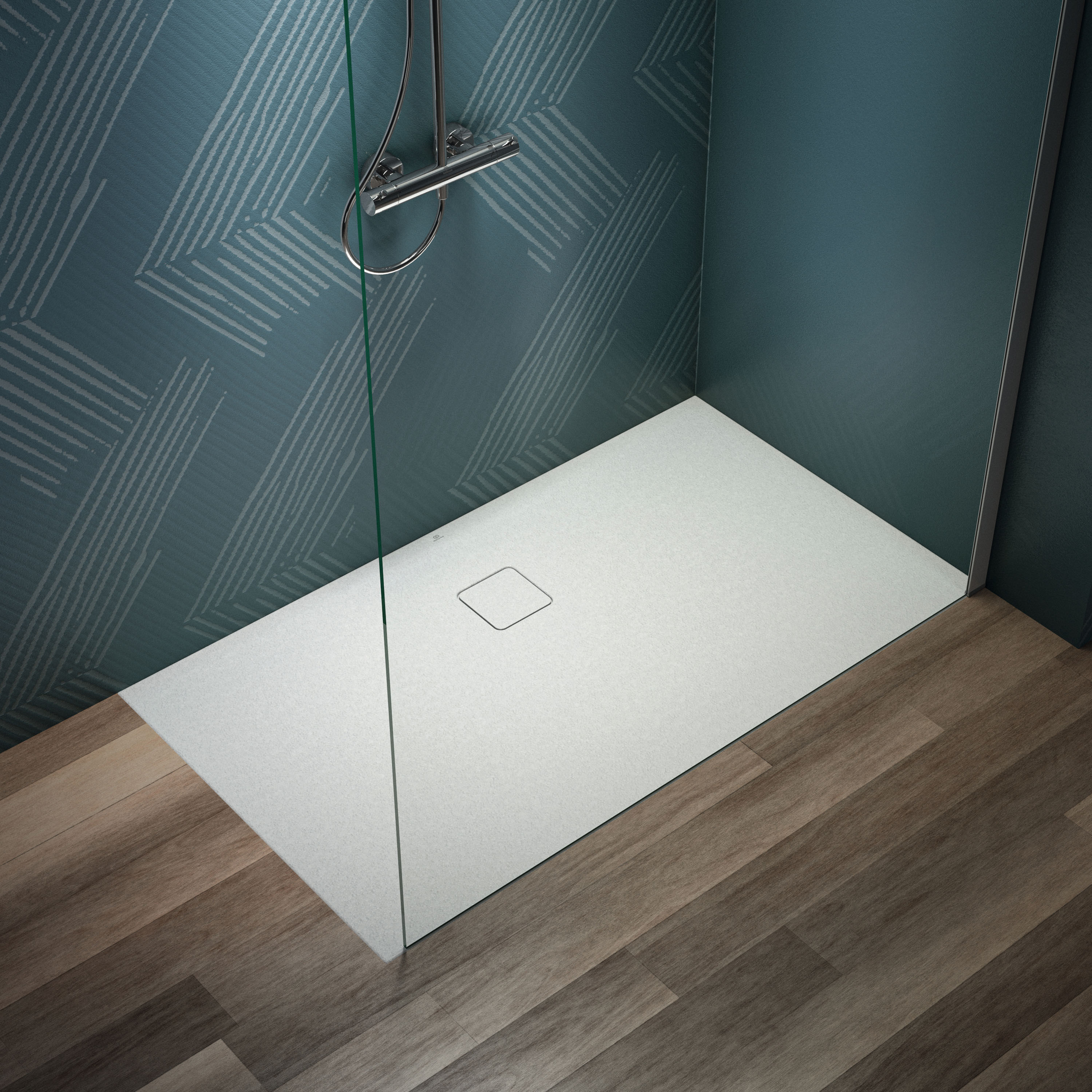 Ideal Standard Ultra Flat Evo Rectangular Anti-Slip Acrylic Shower Tray with Offset Waste - 4 Sizes