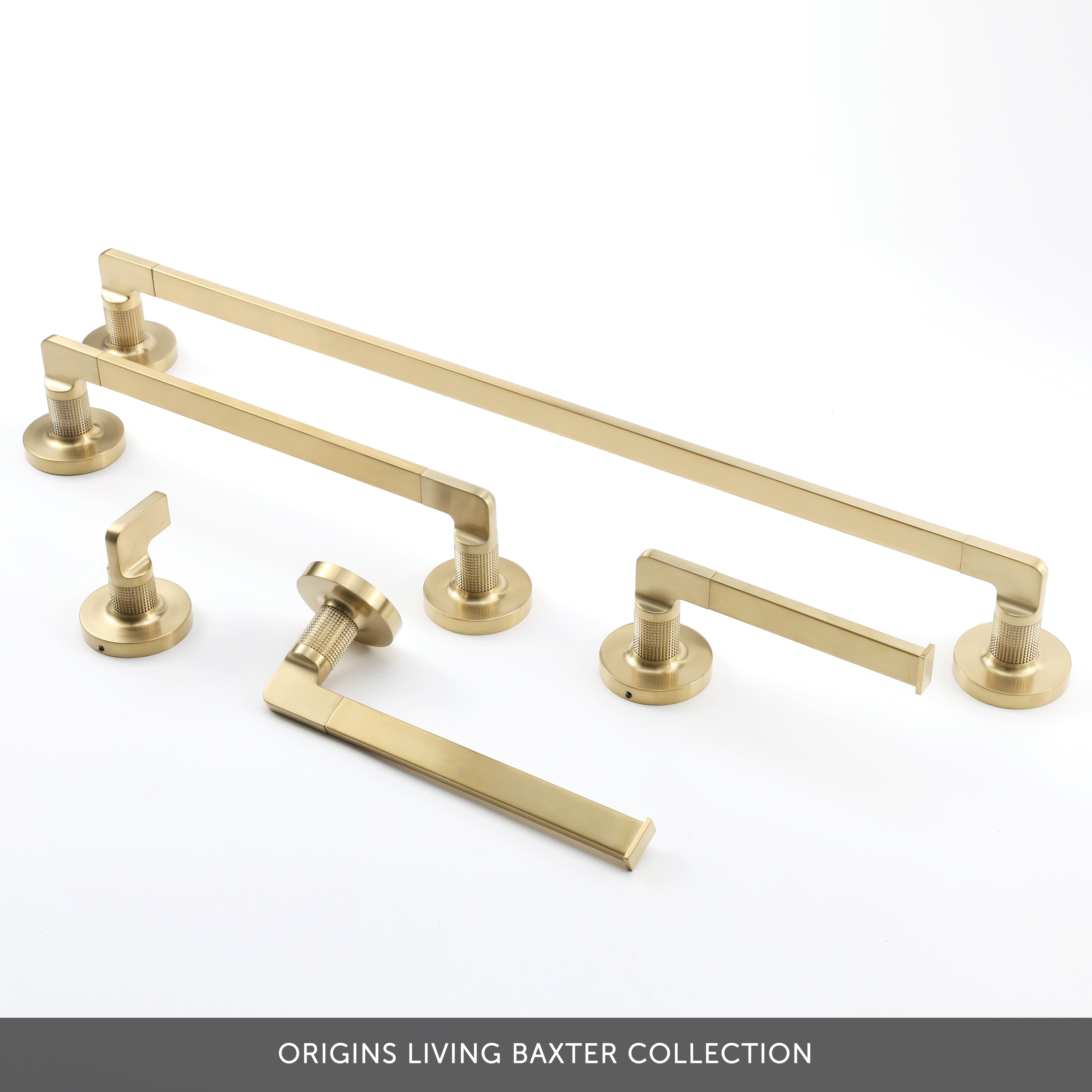 Origins Living Baxter Brushed Brass Towel Rail