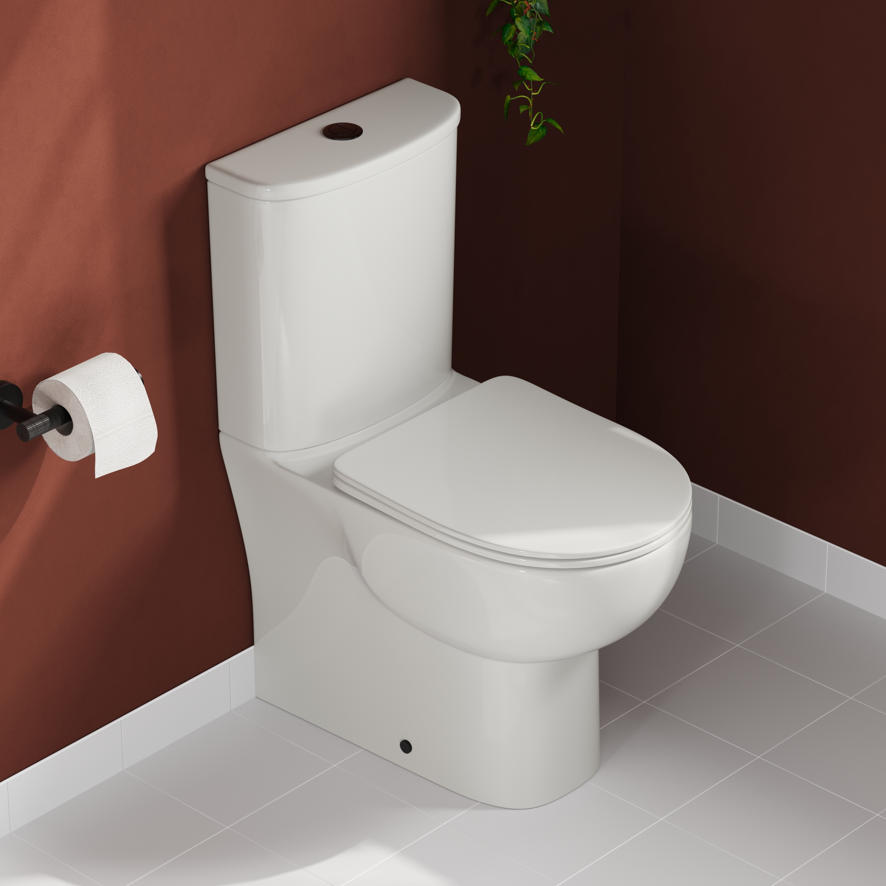 Harbour Serenity Rimless Fully Back to Wall Comfort Height Toilet with Cistern & Soft Close Seat