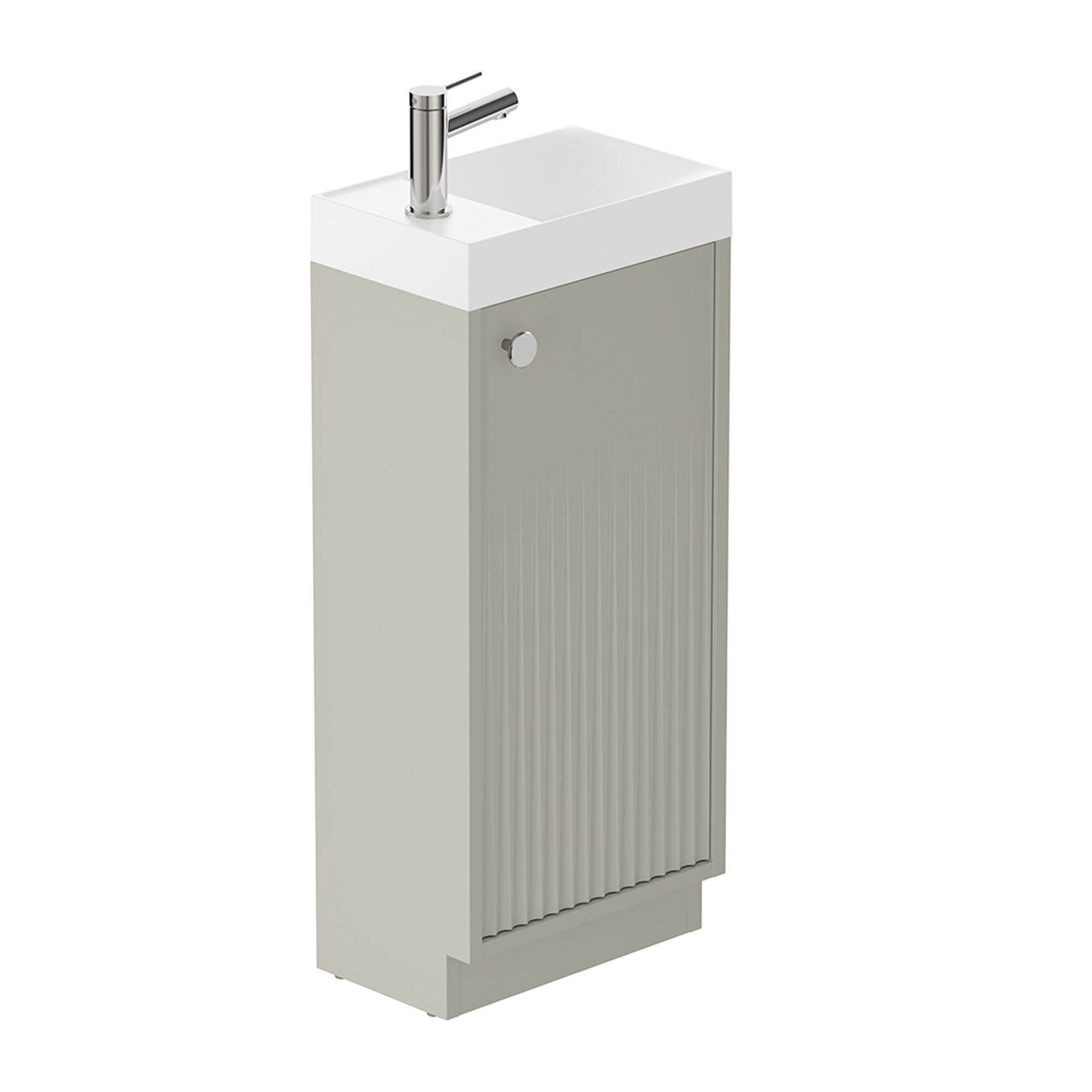 Vado Safari 400mm Fluted Cloakroom Floorstanding Vanity Unit & Basin