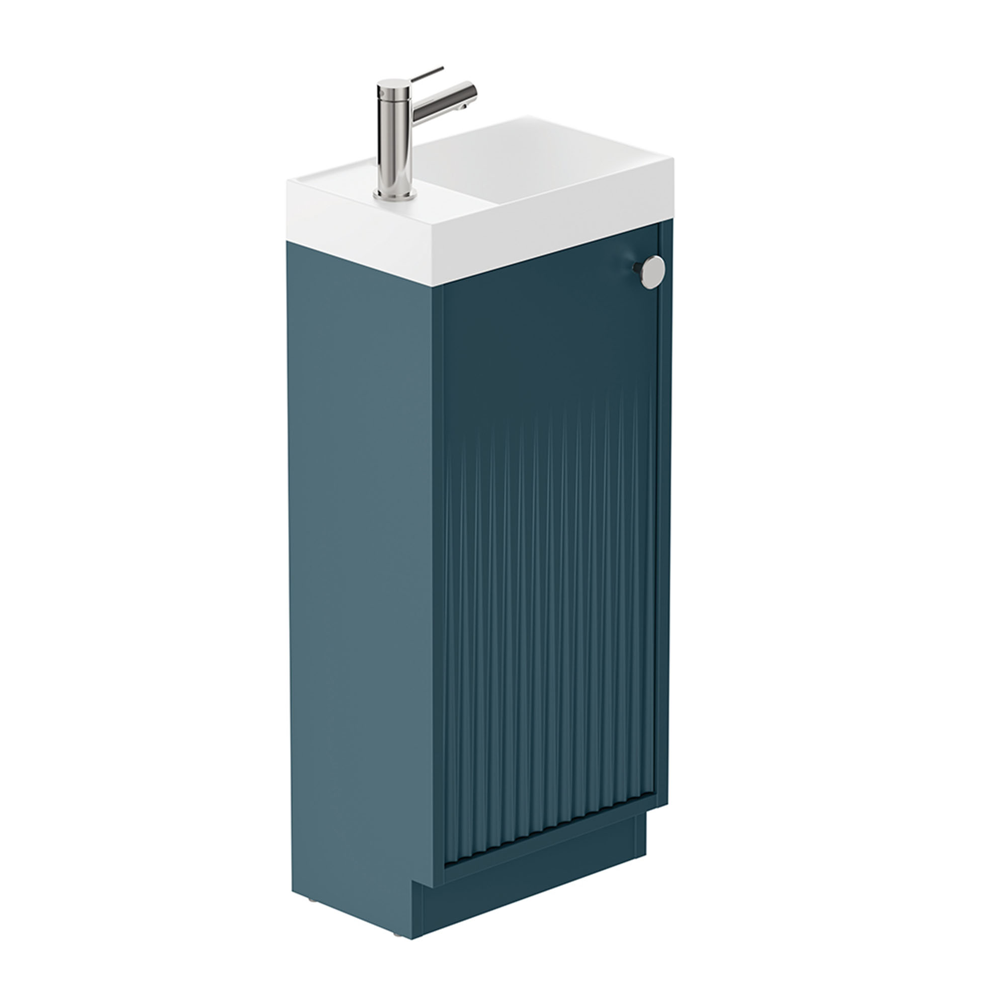 Vado Safari 400mm Fluted Cloakroom Floorstanding Vanity Unit & Basin
