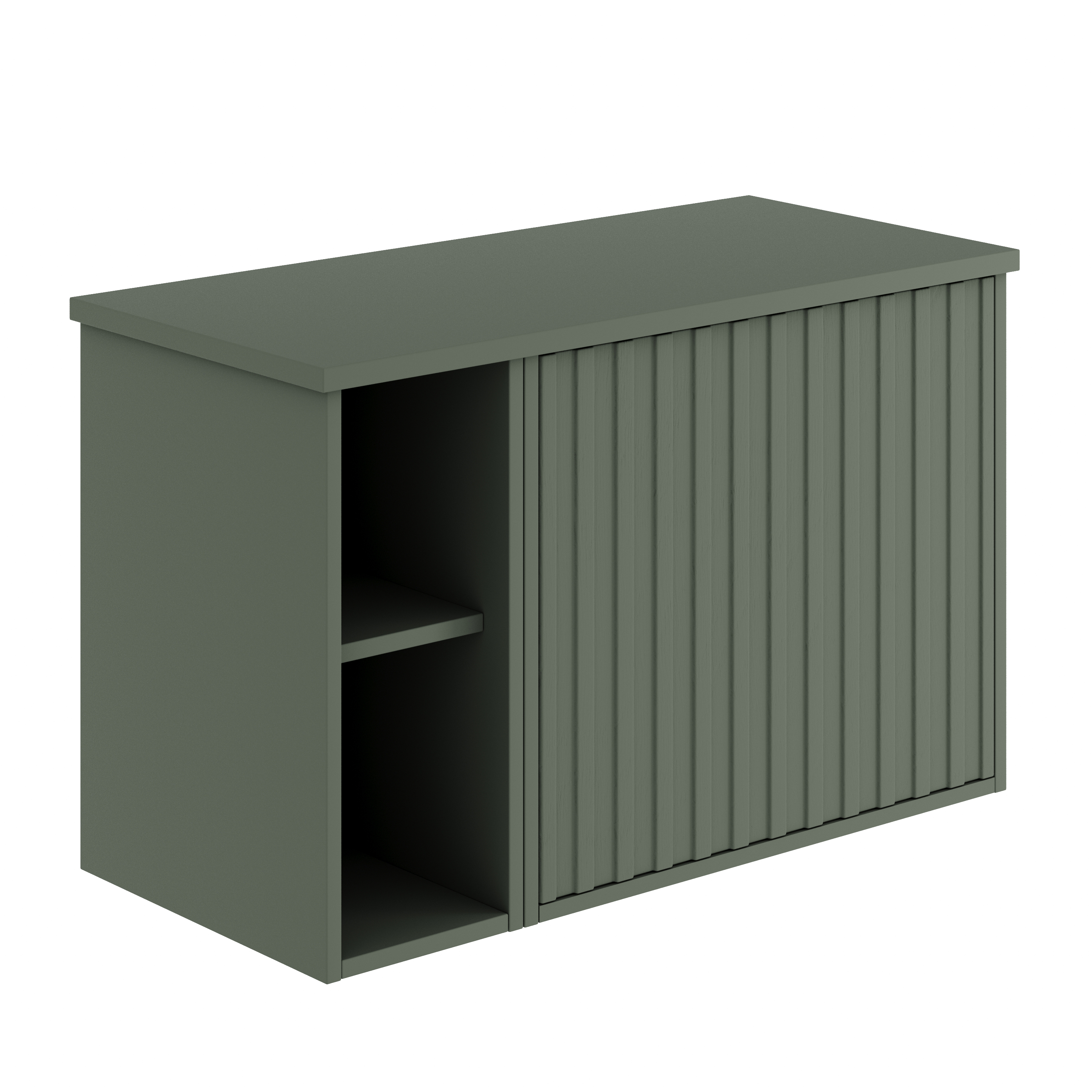 Billy 800mm Wall Hung Vanity Unit with Fluted Drawer Front & Countertop