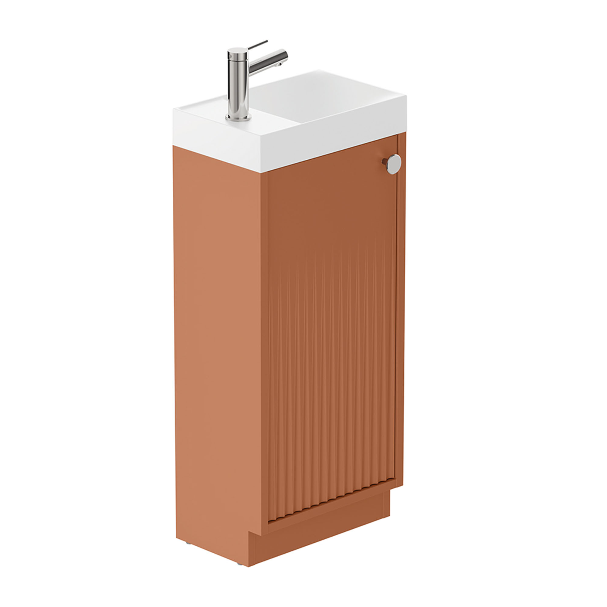 Vado Safari 400mm Fluted Cloakroom Floorstanding Vanity Unit & Basin