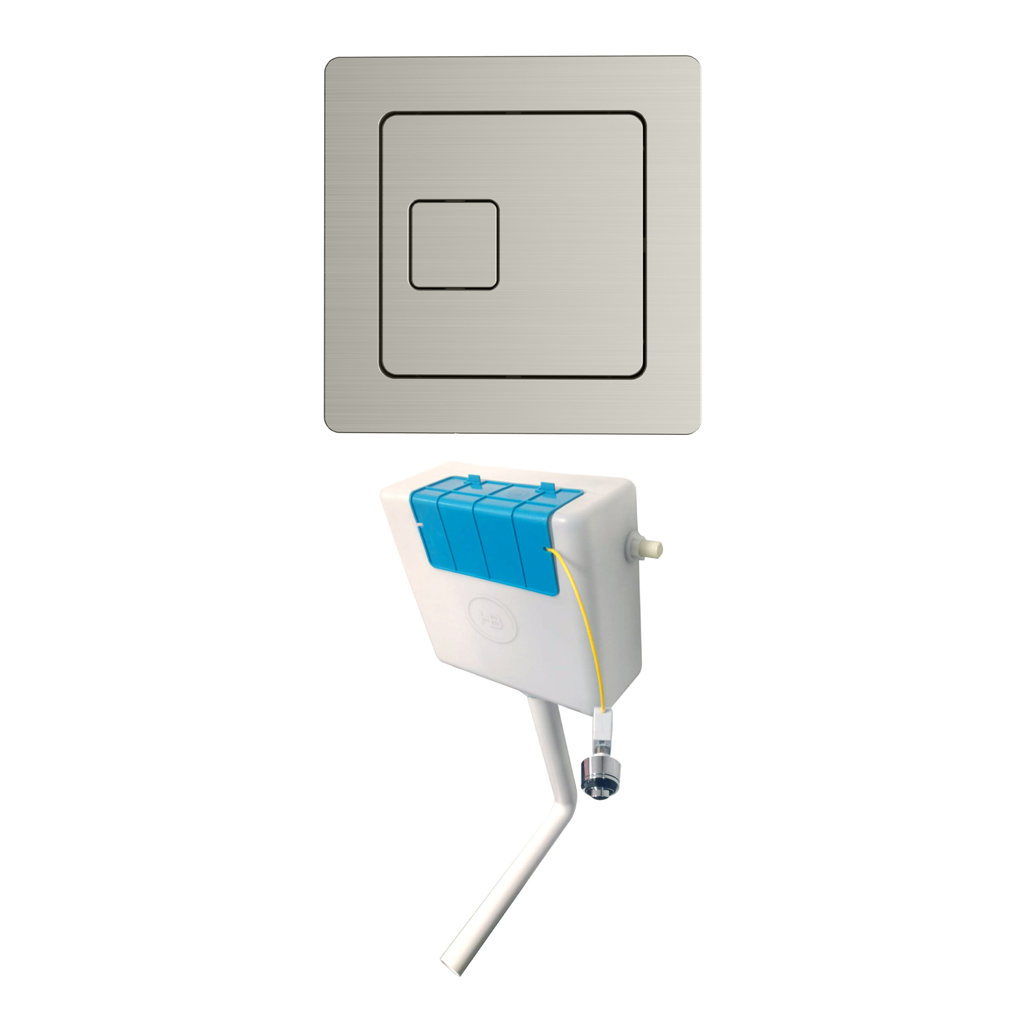 Drench Dual Flush Concealed Cistern with Square Dual Flush Button