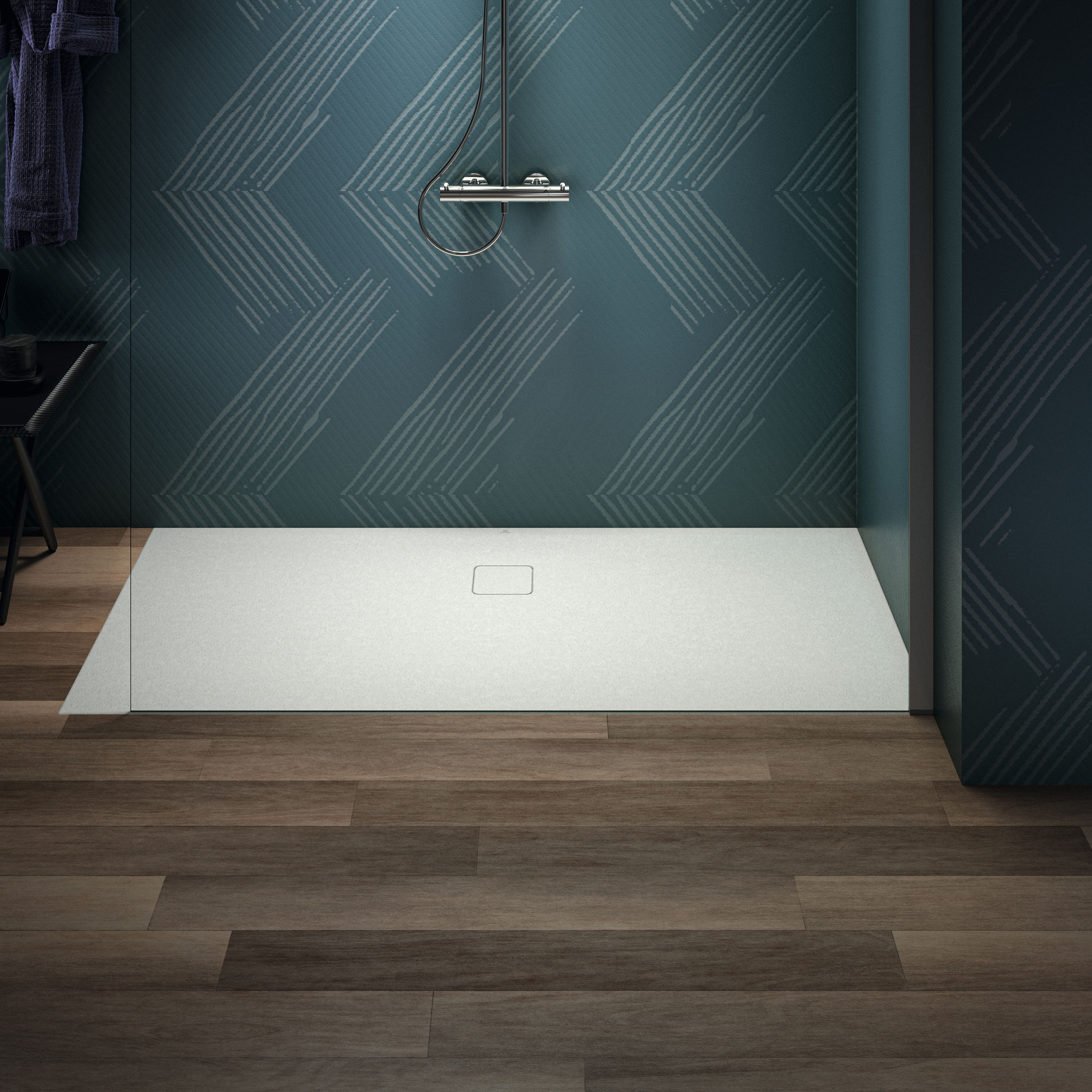 Ideal Standard Ultra Flat Evo Rectangular Anti-Slip Acrylic Shower Tray with Offset Waste - 4 Sizes